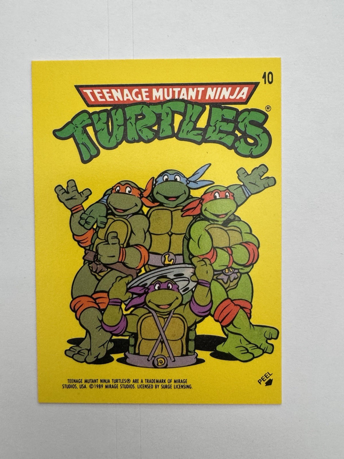1989 Topps Teenage Mutant Ninja Turtles #10 Turtles Sticker