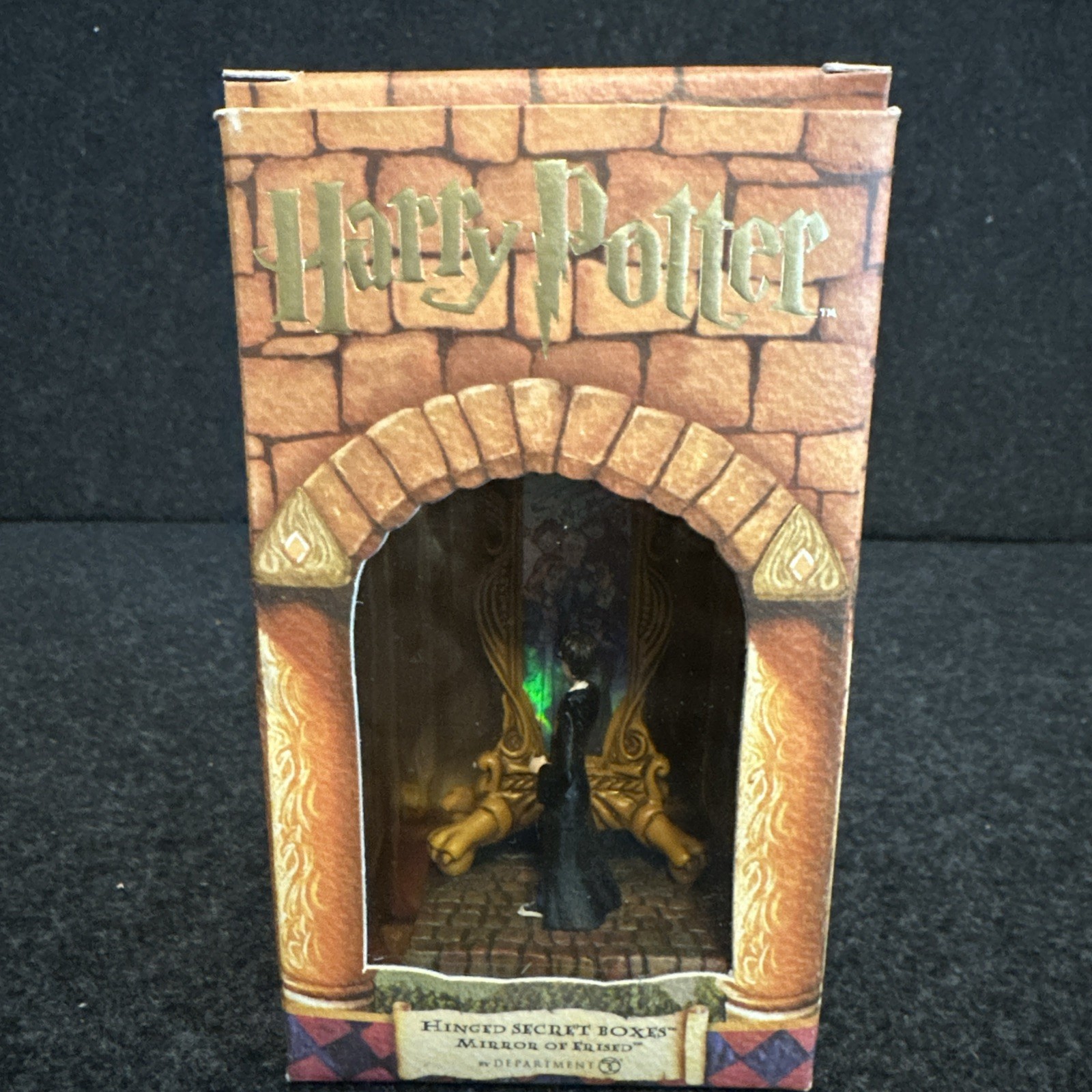 Vtg 2001  RARE Harry Potter MIRROR OF FRISED Hinged Secret Boxes Dept 56