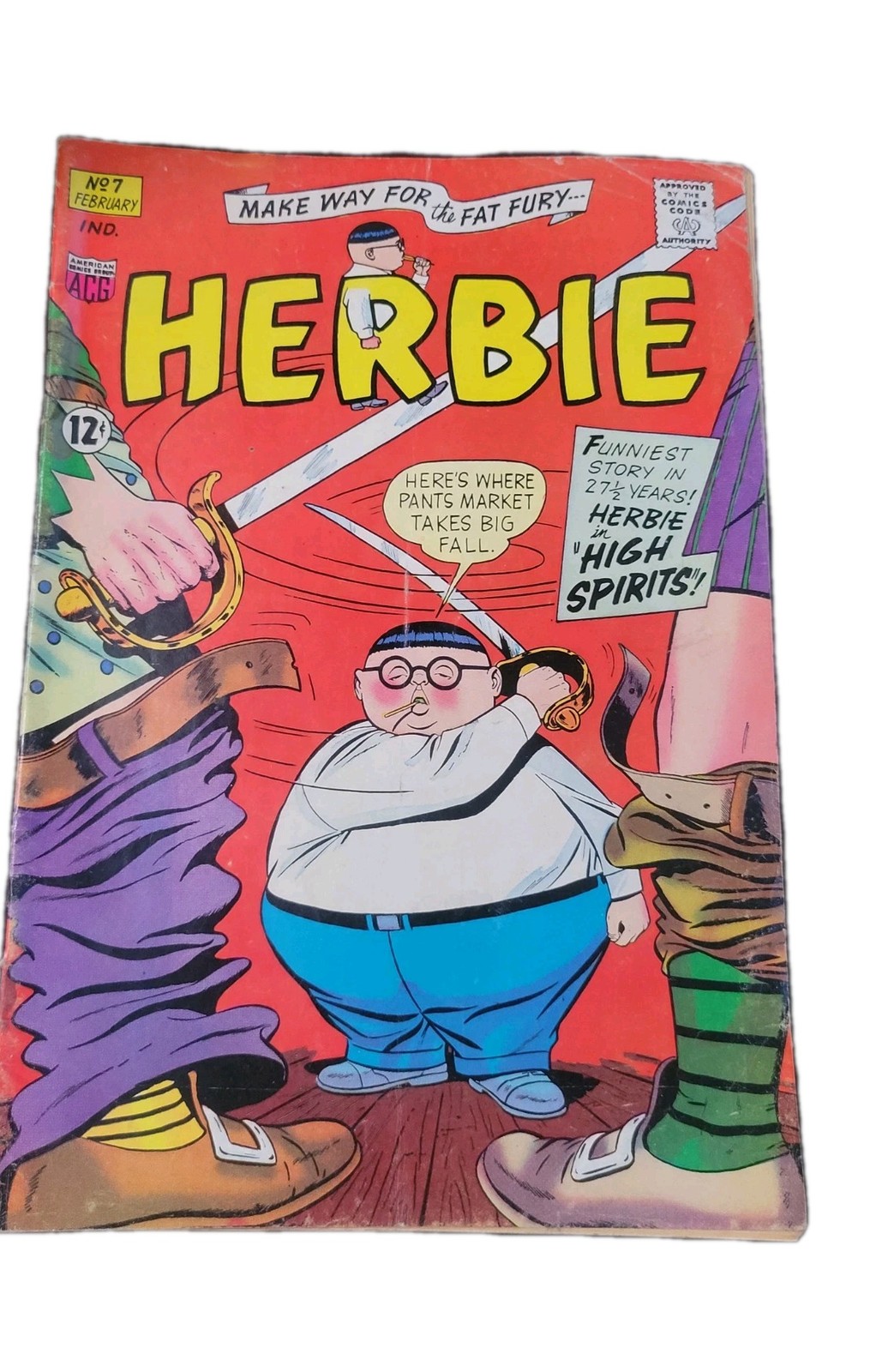 Herbie #7, Comic book - ACG - Good/VG Condition Comics 