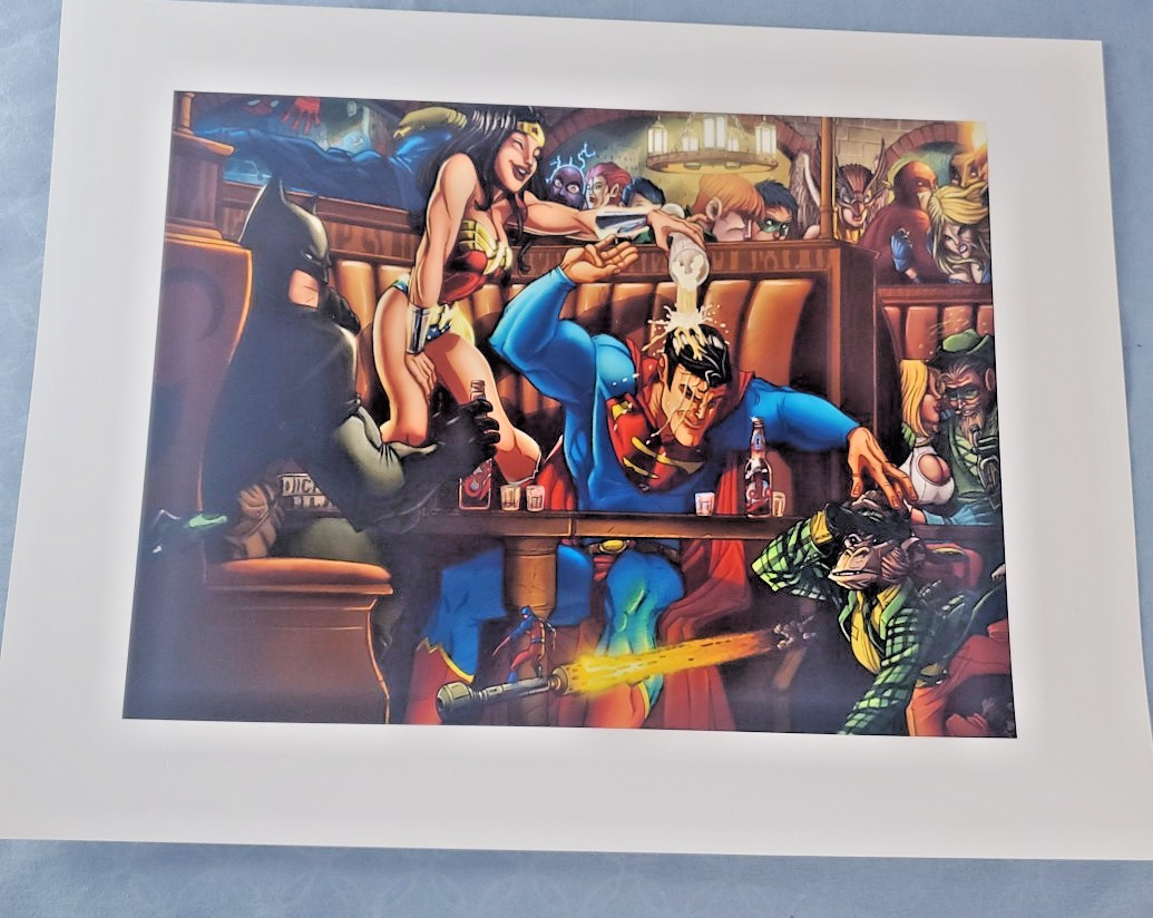 Superman members of the DC Comics\' Justice League Glossy Print Art 11\