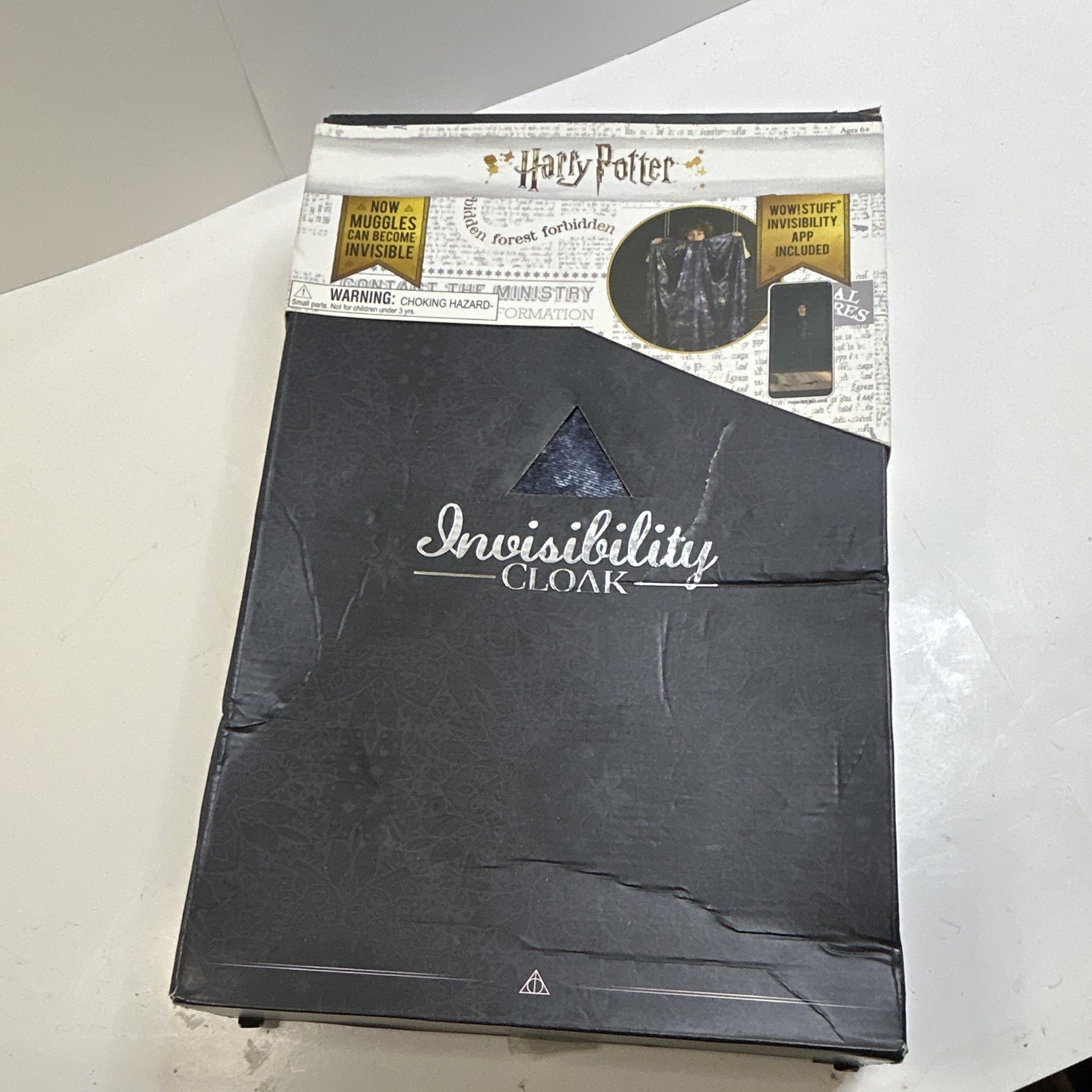 Harry Potter Invisibility Cloak WOW Stuff Open Box Complete With App Code Stand