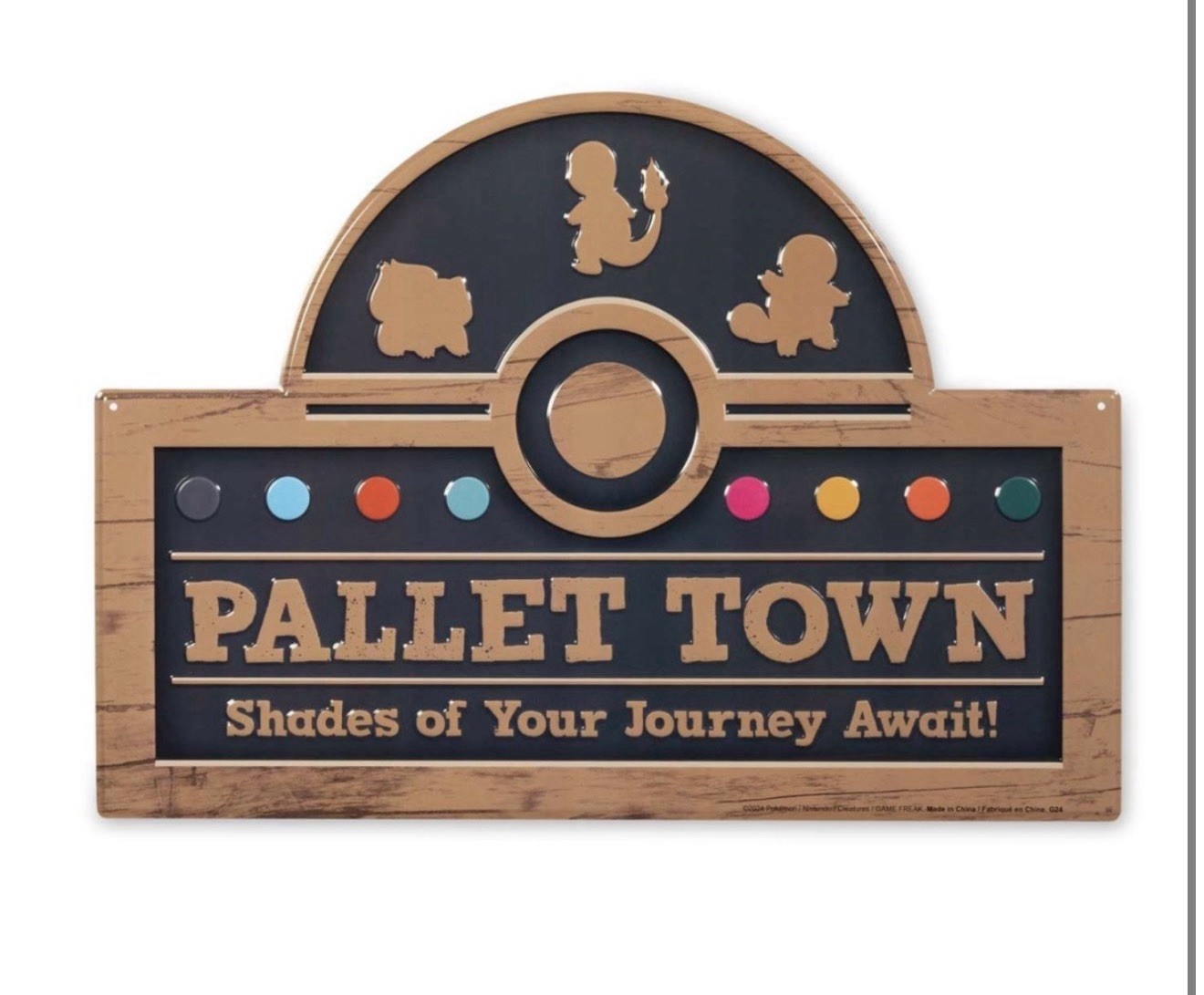 Official Pokemon Center Journey Pallet Town Metal Sign - Sold Out Rare