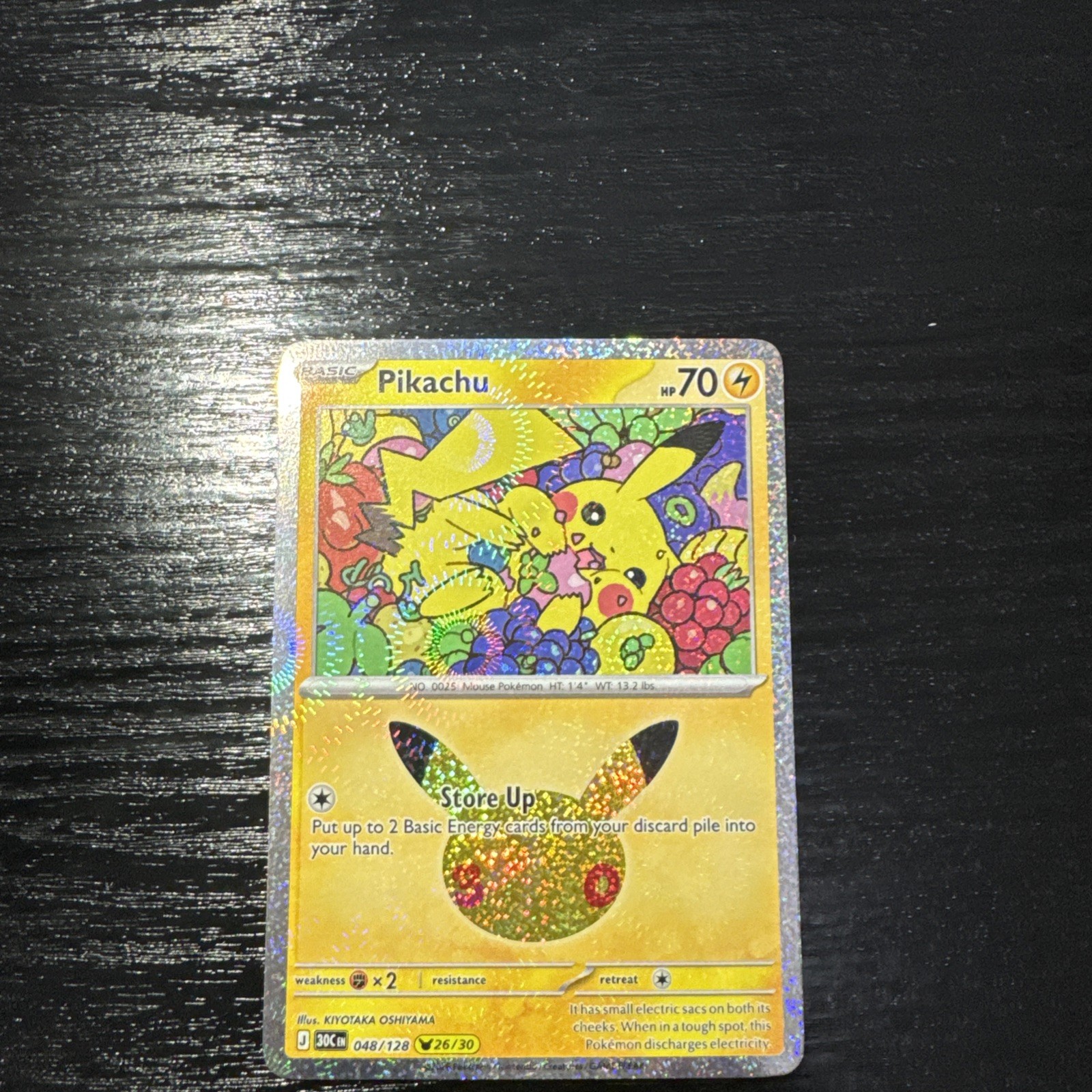 Pokemon Card - 30th Celebrations Pikachu 048/128 OSHIYAMA