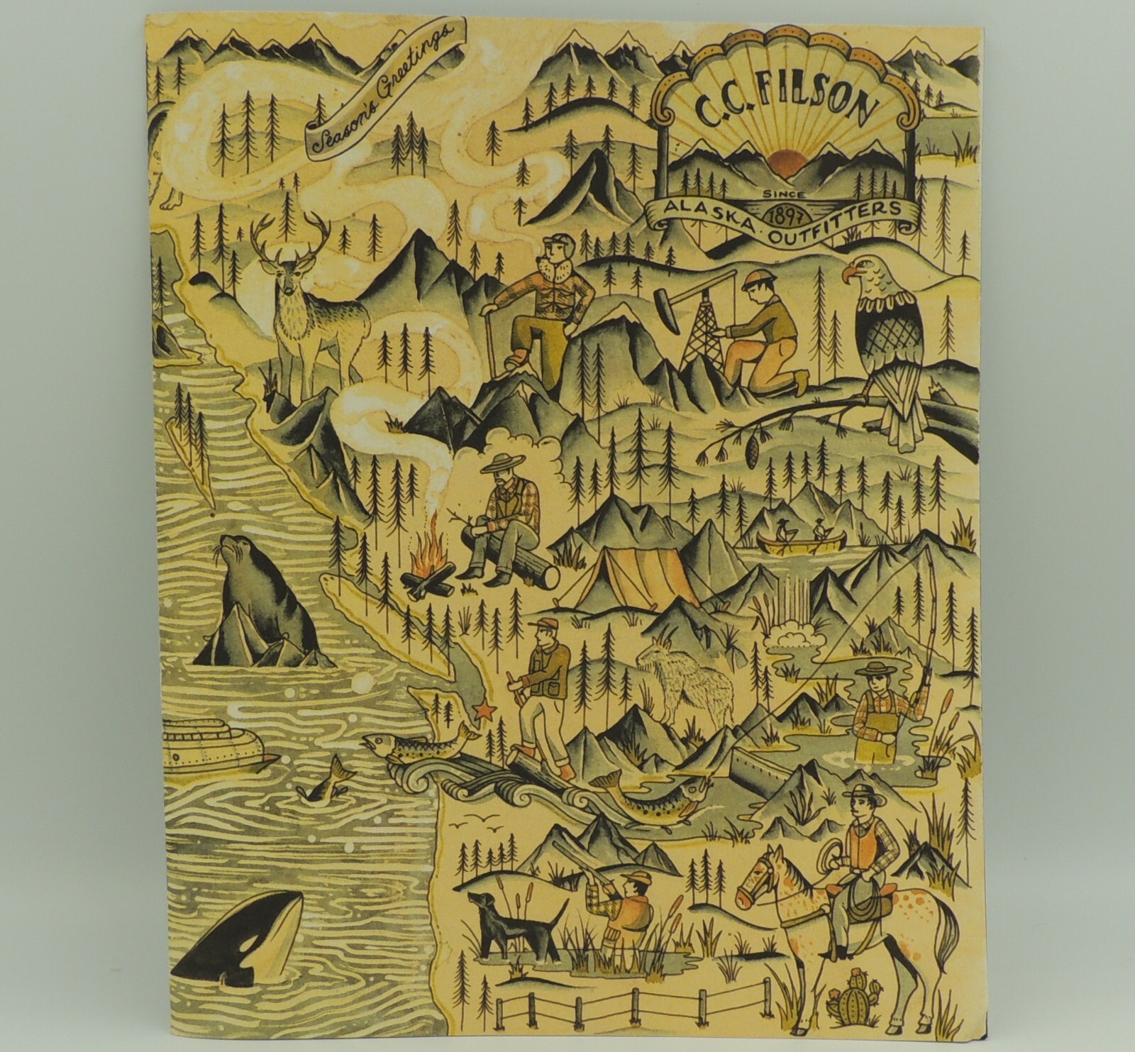 Filson Alaska Outfitters Catalog 2016-17 with Original Holiday Cover Art Print