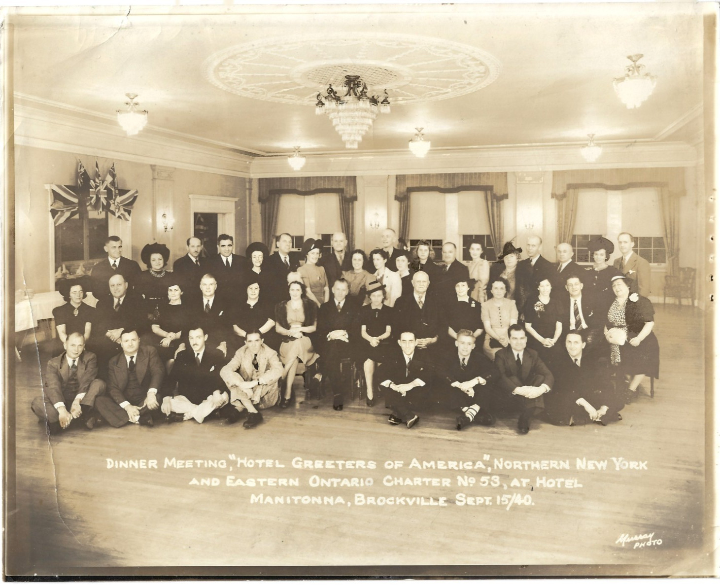 1940 Vintage Photo Hotel Manitonna Brockville Ontario Hotel Greeters  of America