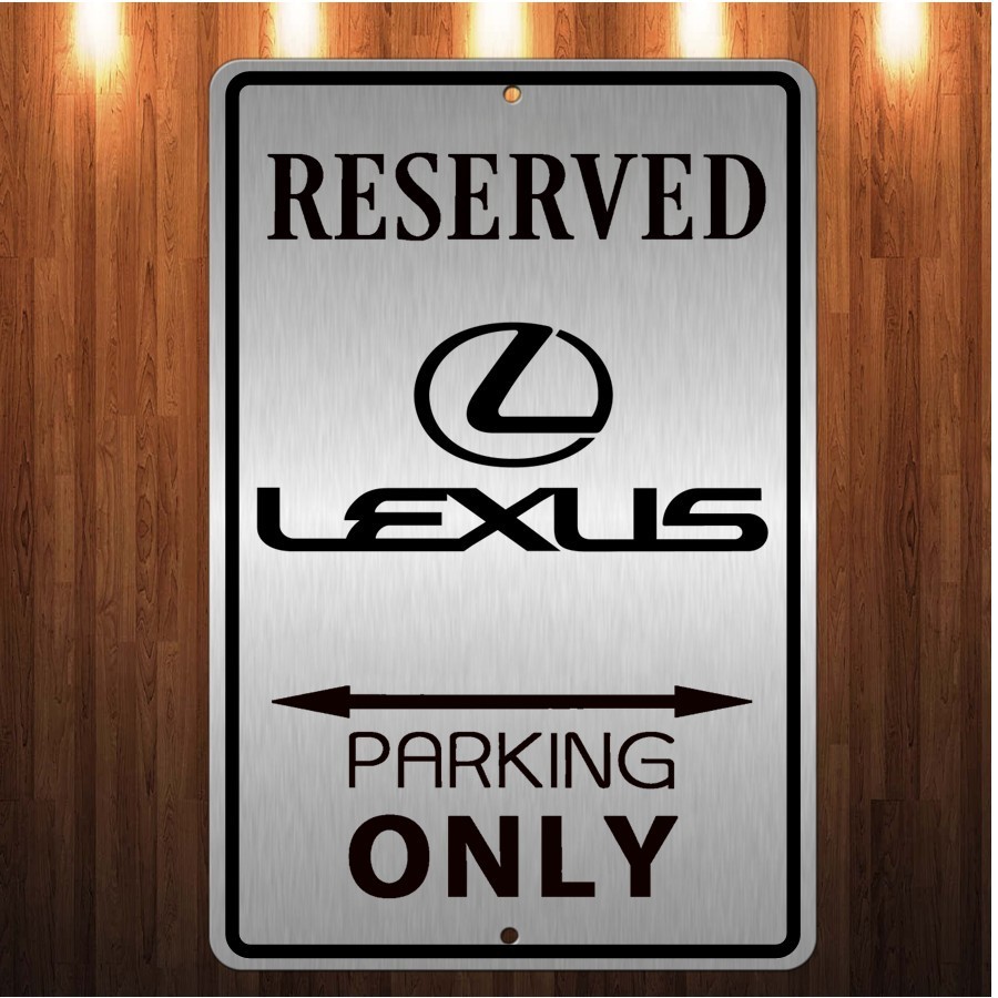 Classy Unique Laser Etched Black Brushed Aluminum Lexus Parking Only Sign 8 x 12 Classy Unique Laser Etched Black Brushed Aluminum Lexus Parking Only Sign 8 x 12