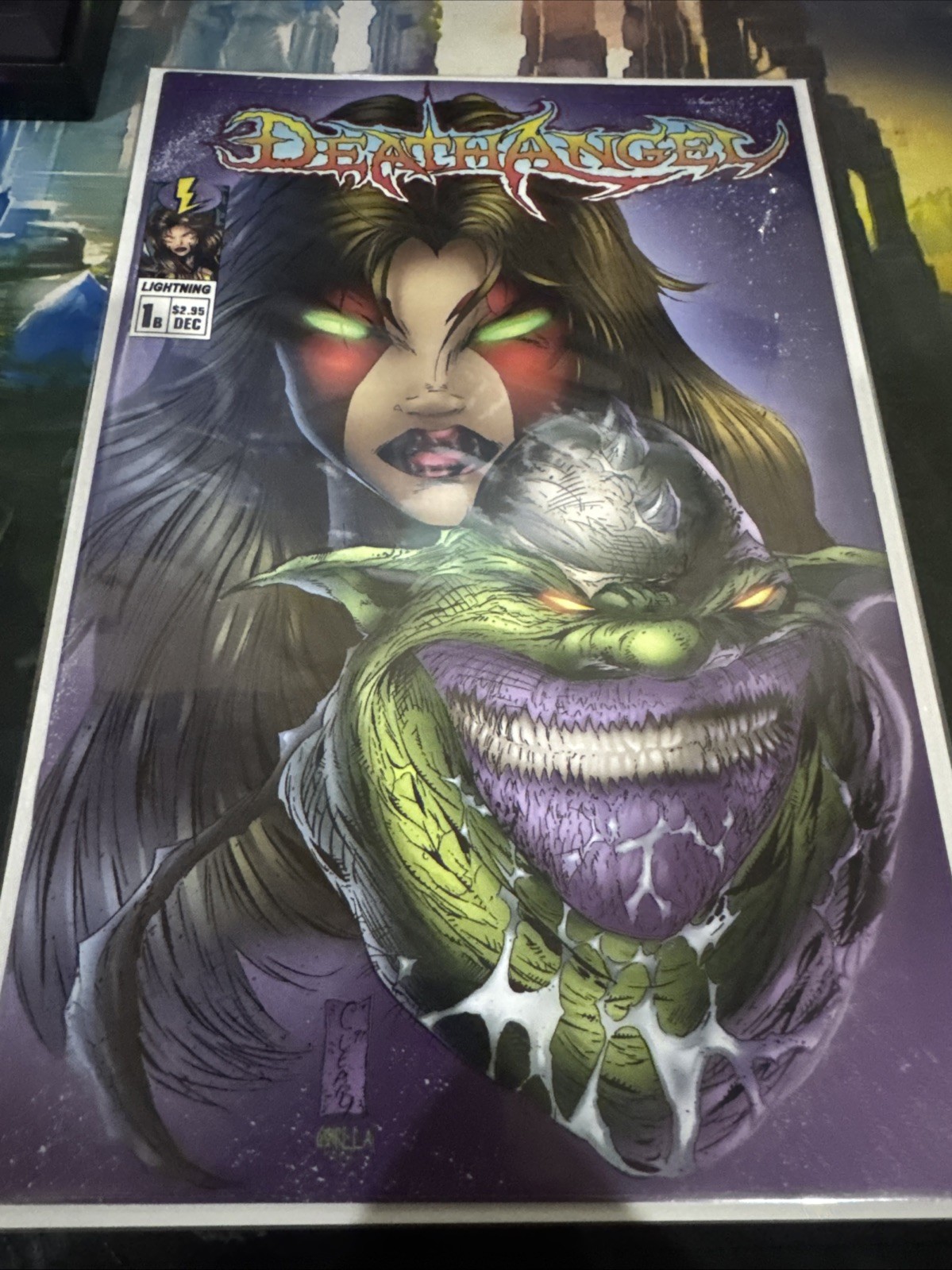 Deathangel #1 Cover Variant B (Lightning Comics December 1997)