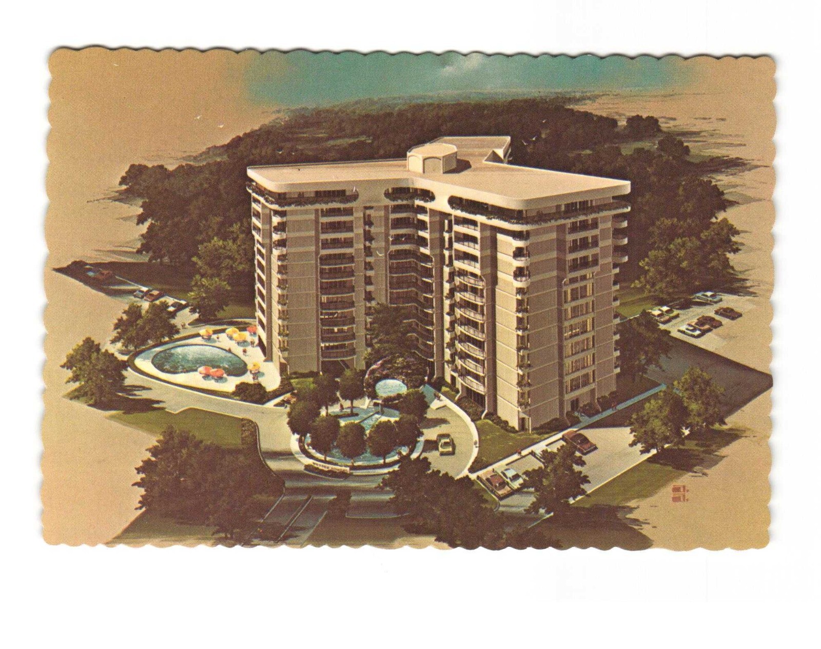 WESSEX Towers Nashville TN vintage postcard unposted