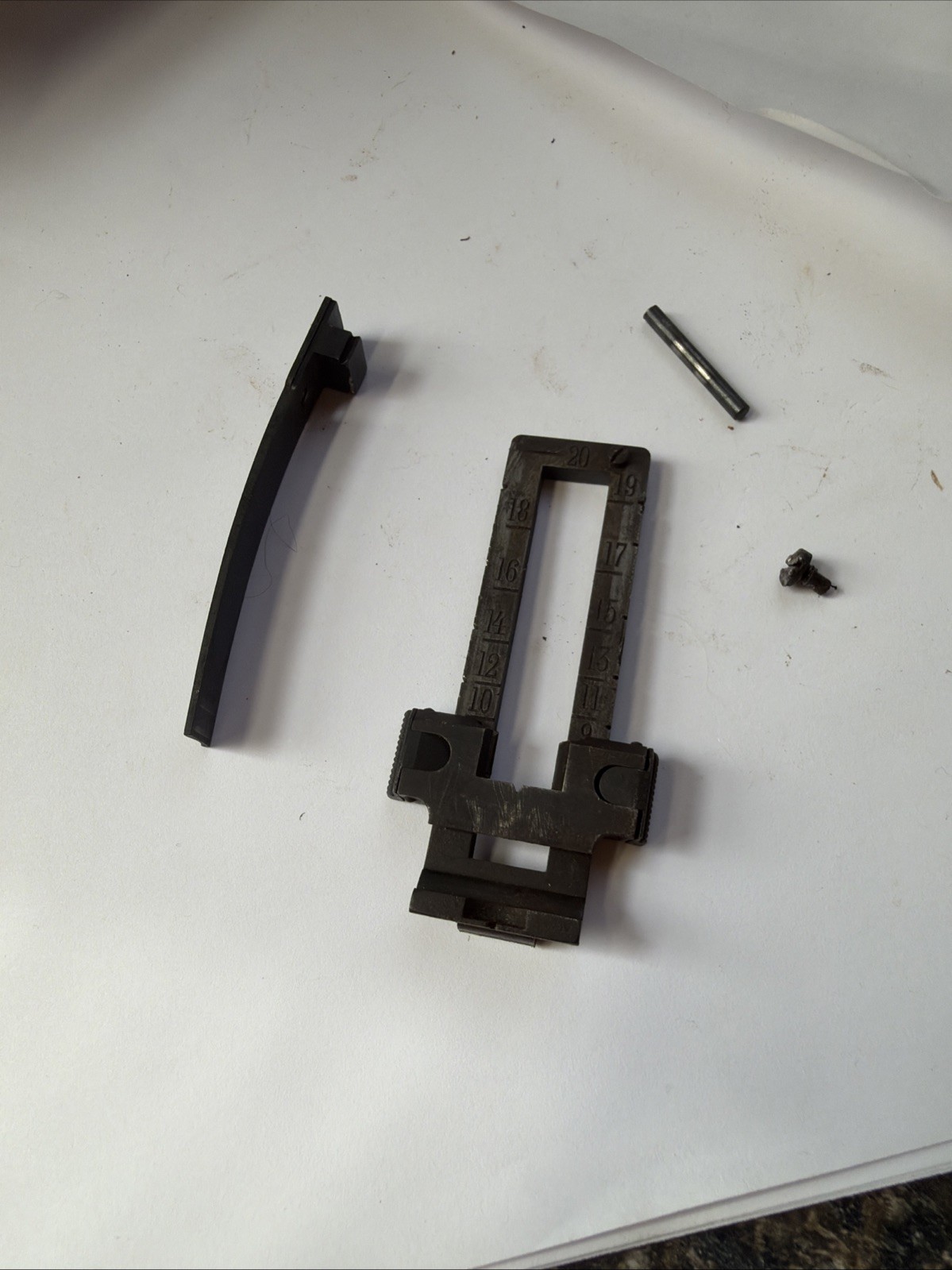 1890 GERMAN COMMISSION GEWEHR  88 BACKSIGHT WITH SPRING SCREW AND PIN