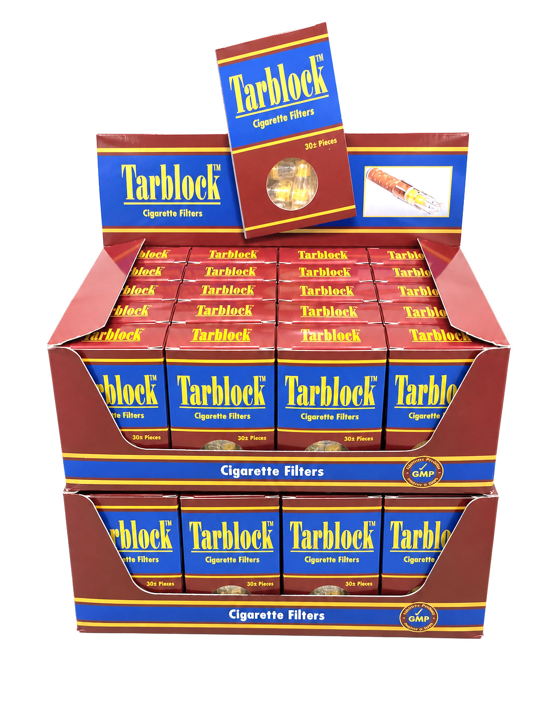 TARBLOCK Disposable Cigarette Filter Tips 4-Hole 48 Packs 1440 Filters