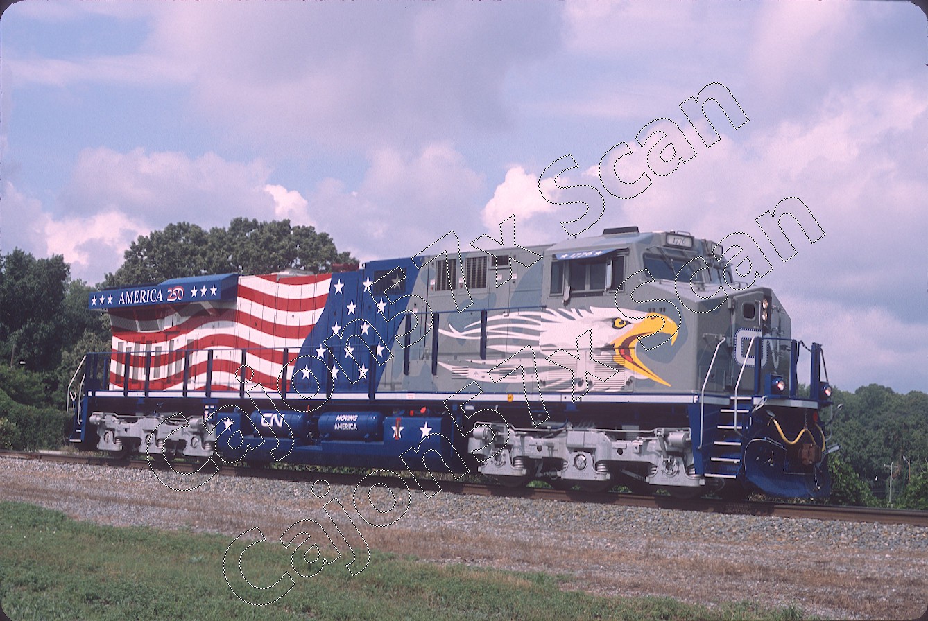 Original Slide- CN ES44AC 1776 FRESH 250 America At Spencer,NC 8/26