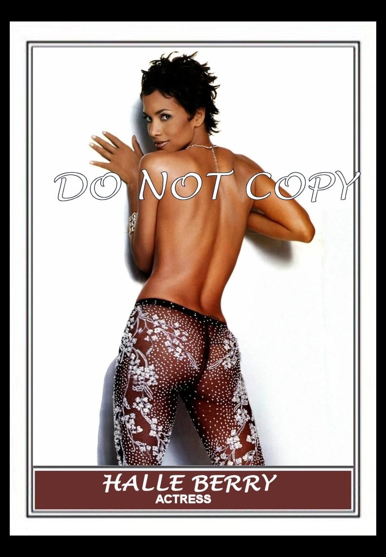 Halle Berry Sexy Cat Women Art Card Blank Back