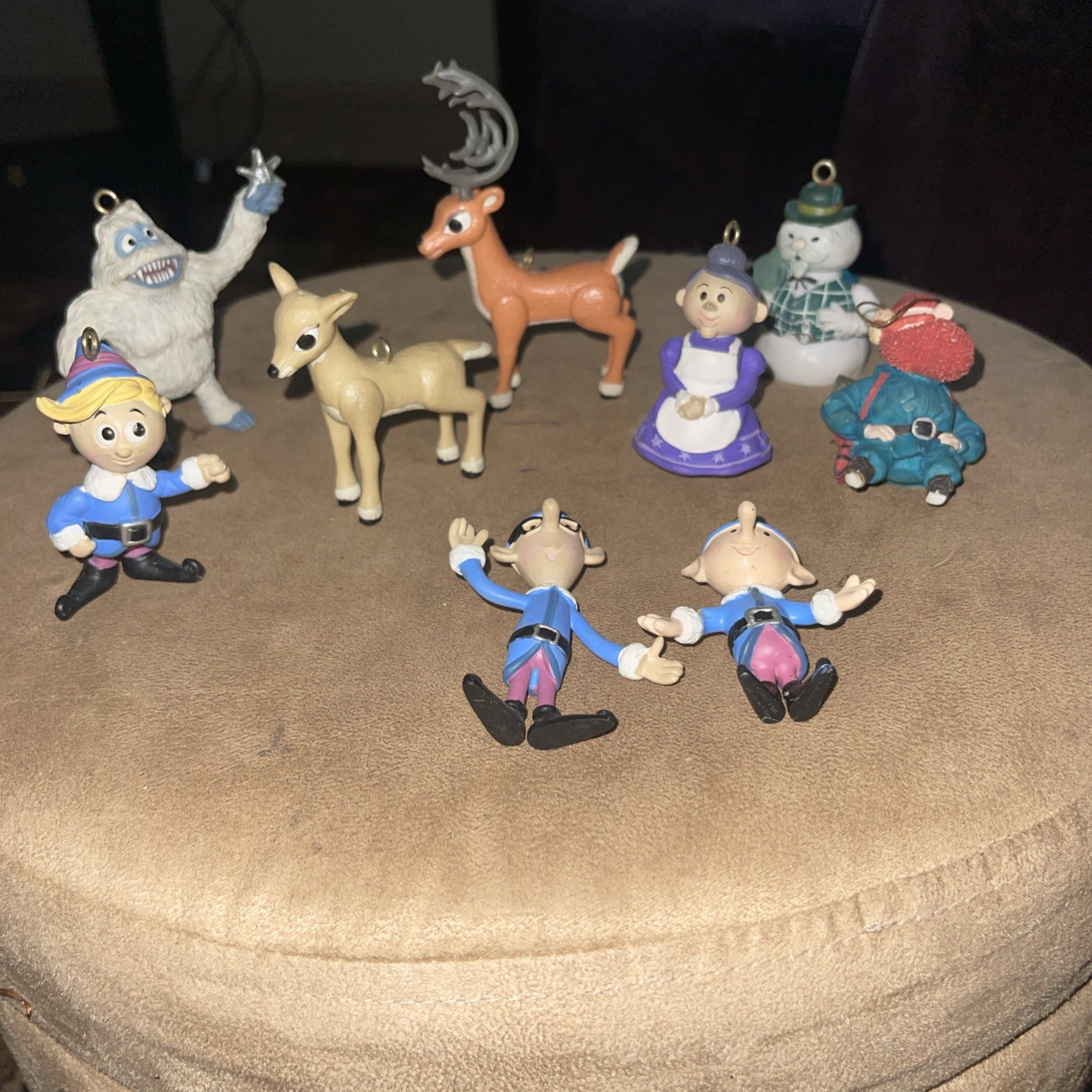 Lot of 9 Vintage Rudolph the Red Nosed Reindeer Ornaments Hermie Bumble
