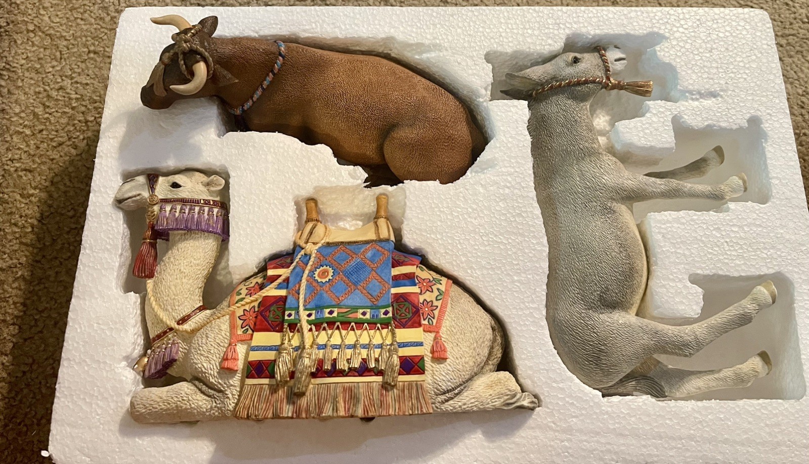 Lenox Miracle in Bethlehem Animals Camel Ox Donkey Nativity Set Bywaters 774113