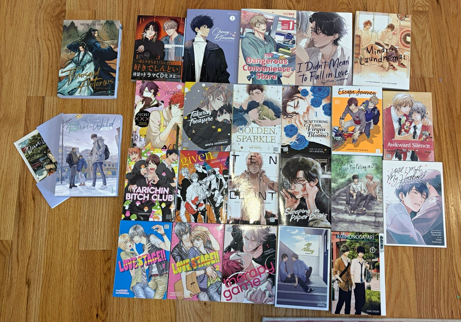 24 Book BL Lot Boys’ Love Manga in English: Given, Ten Count, Therapy Game 