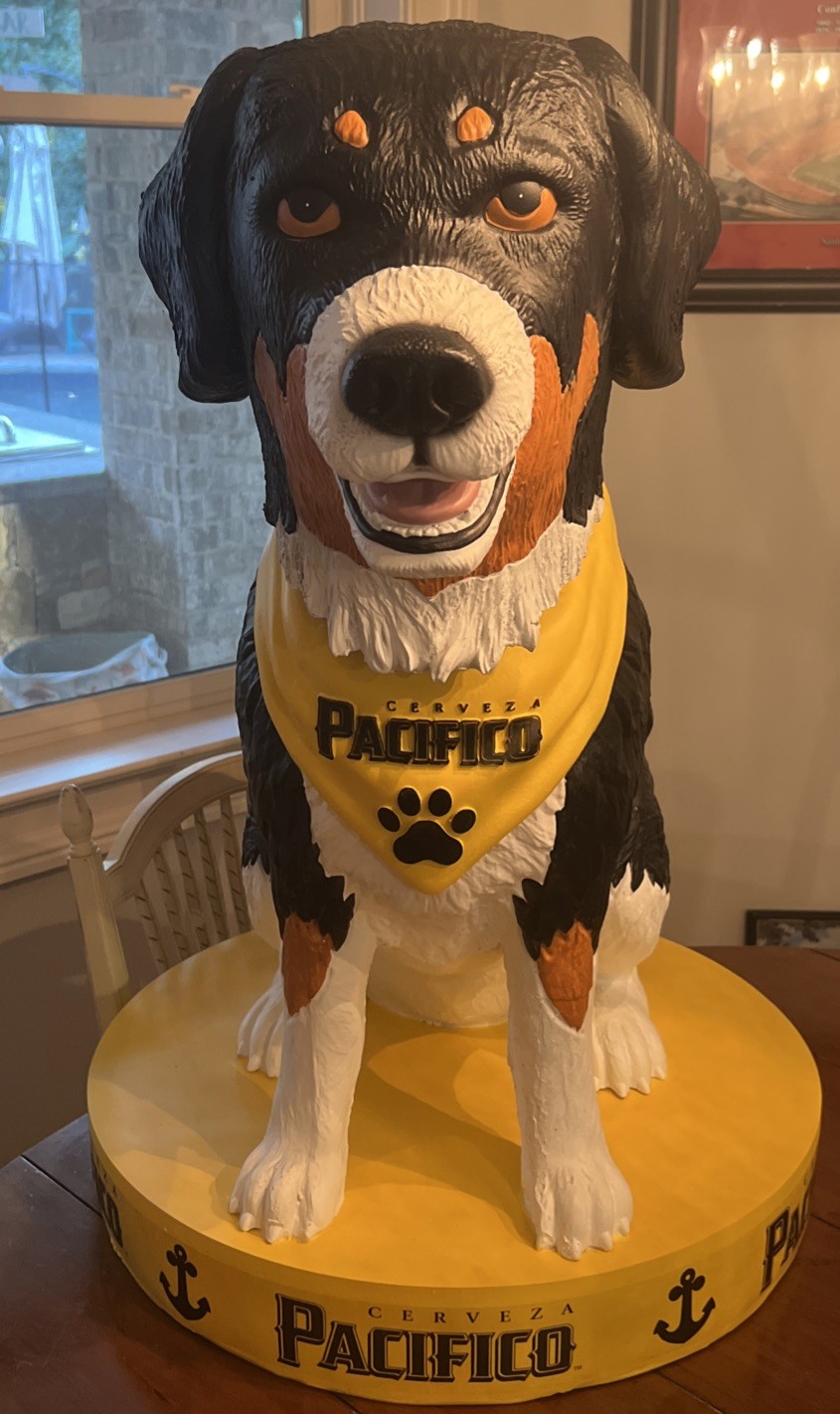 Pacifico Cerveza Promotional Life Size Bobble Dog Statue. 30\