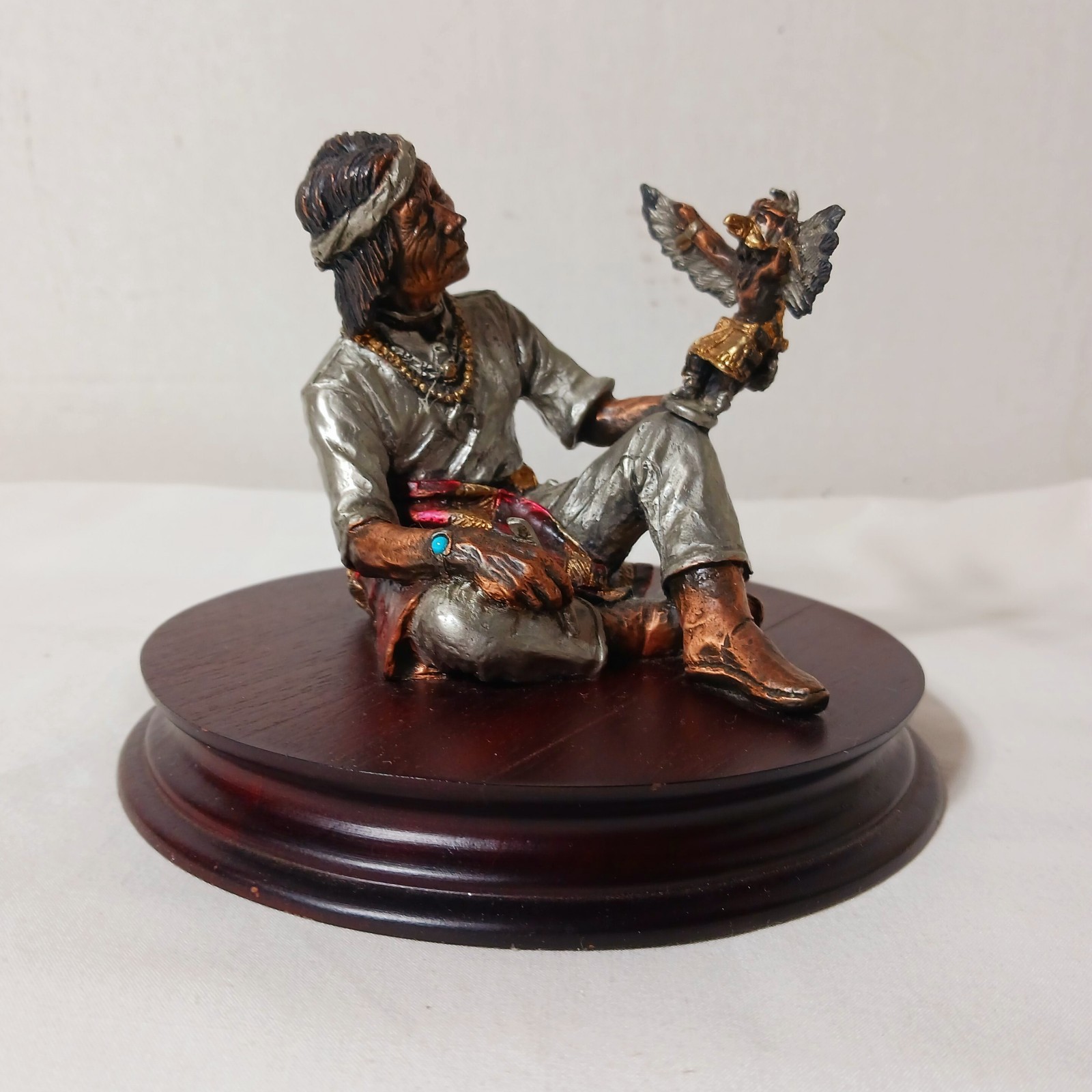Legends KACHINA CARVER Native American Indian Figurine Pardell 1990 Mixed Media