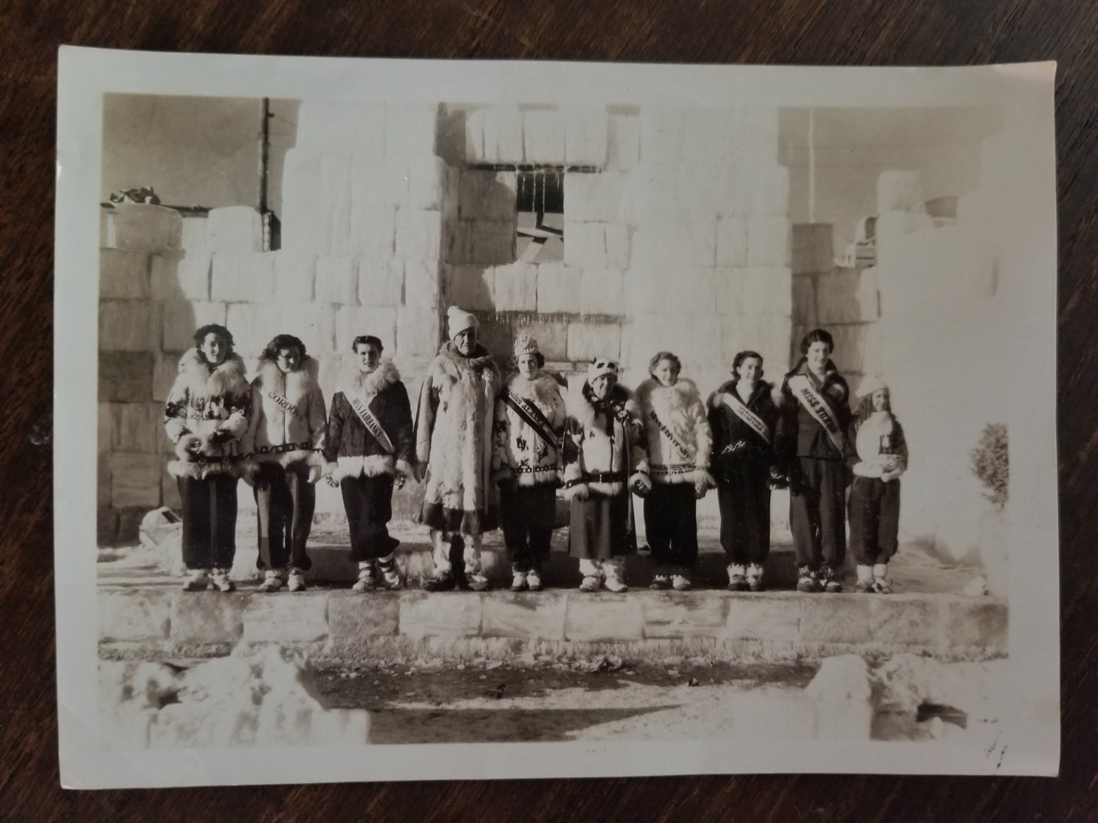 Rare Original Photograph OOAK Fairbanks Alaska Ice Carnival and Dog Derby 1938