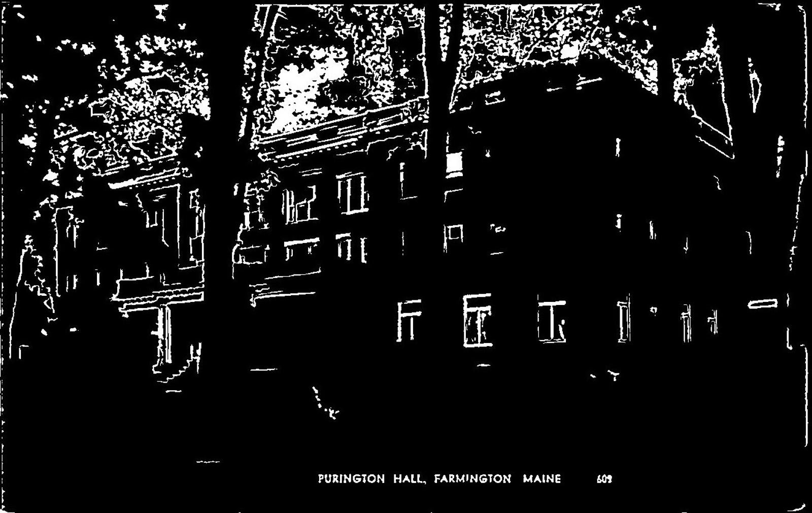 Vintage Purington Hall Farmington Maine Postcard