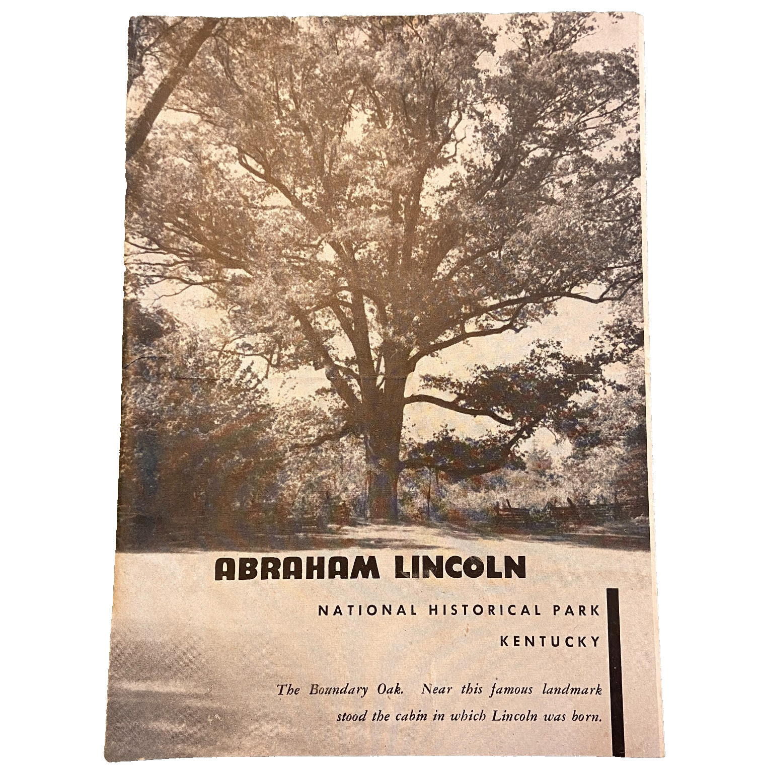 1951 Abraham Lincoln National Historical Park Kentucky Program Guide Sou Vintage