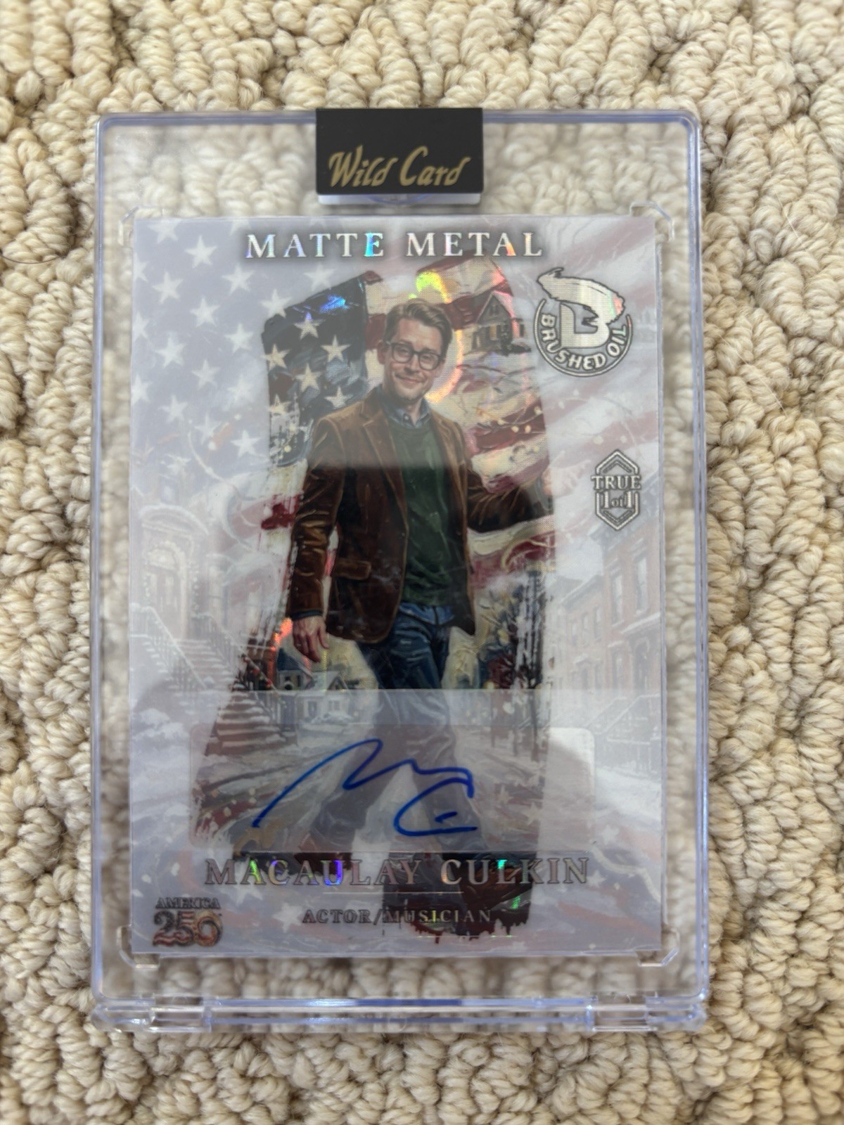2026 Wild Card Matte Metal Macaulay Culkin America 250 True 1/1 Auto Home Alone 