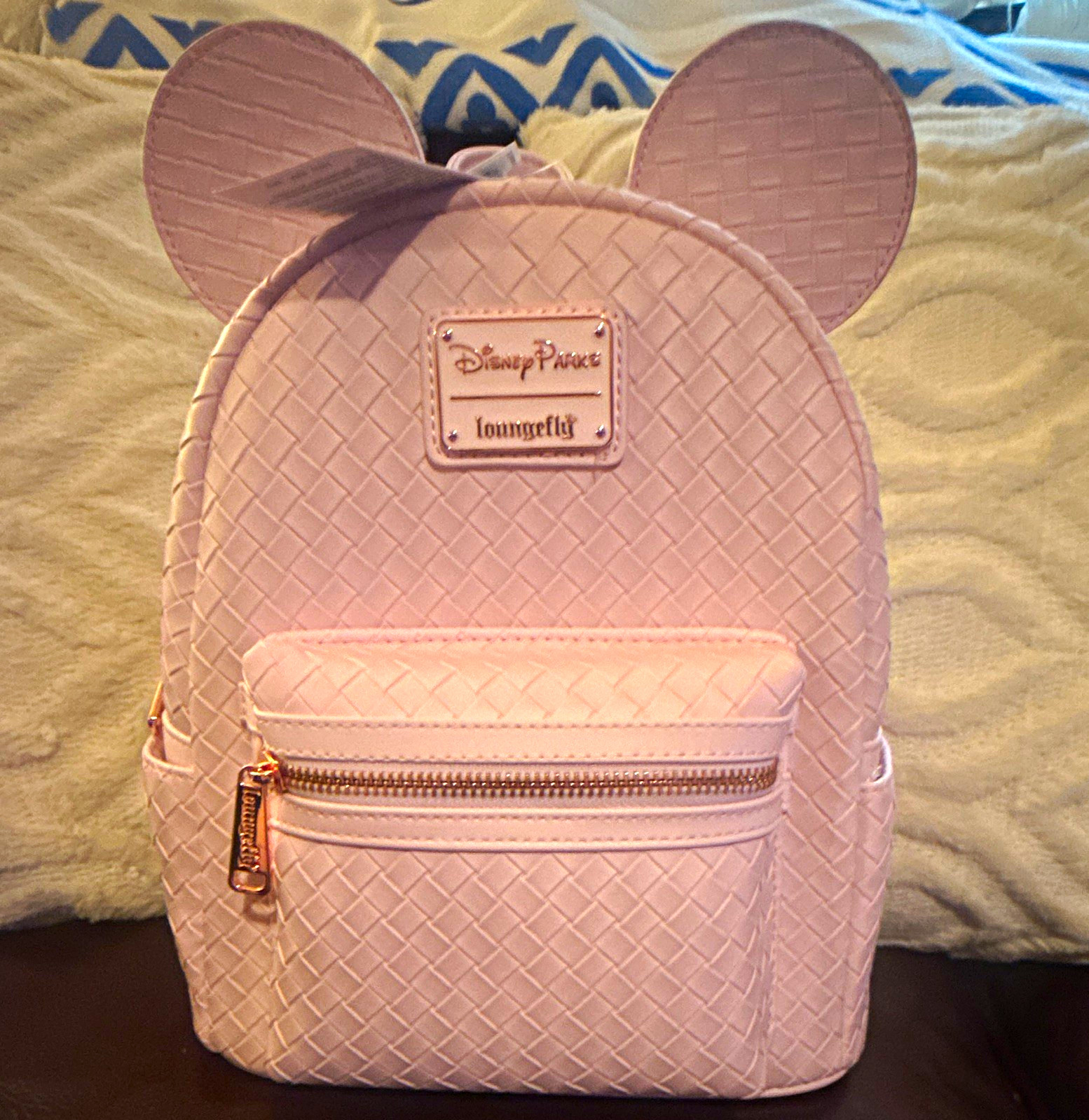 Loungefly Disney Parks Minnie Mouse Ear Pink Mini Backpack Purse
