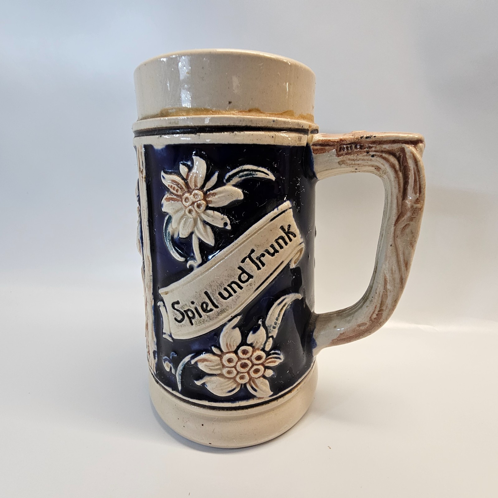 Vintage West Germany German Beer Stein Halt ewig jung Spiel und Trunk