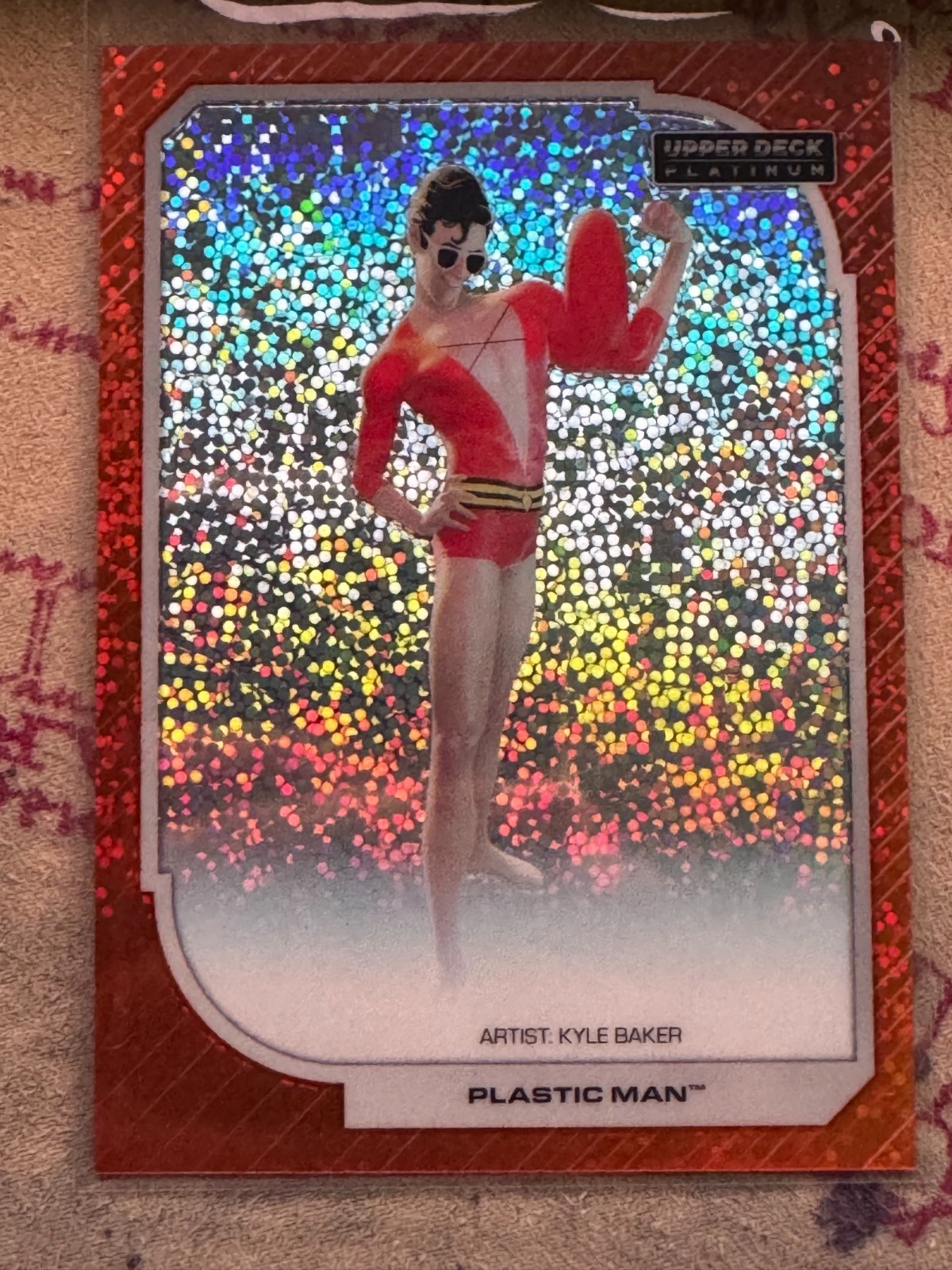 2026 UD DC Platinum Plastic Man Orange Sparkle #16/33