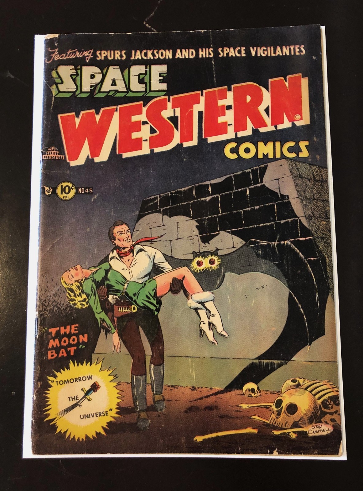 Space Western #45. GDVG 3.0. Spurs Jackson & his Space Vigilantes. Skull C. 1953
