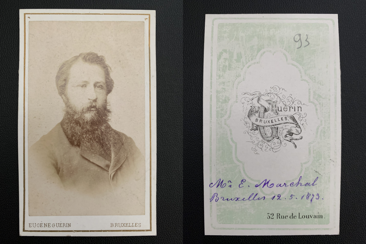 Elie Marchal, botanist, Brussels, 1873 CDV vintage albumen print.Theophile L
