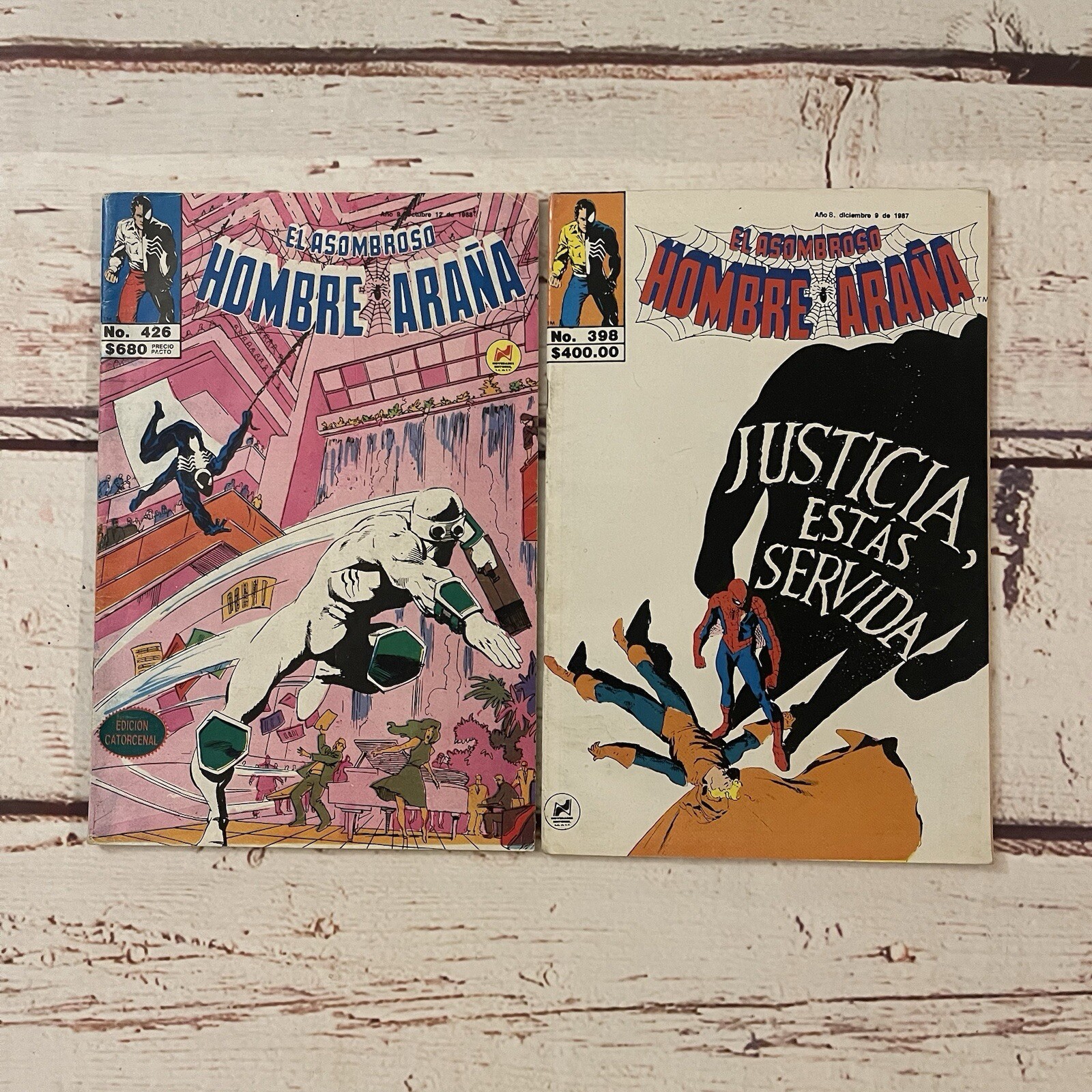 Vintage 1986 El Asombroso Hombre Arana Comic #314 #317 Mexico Spider-Man Comics
