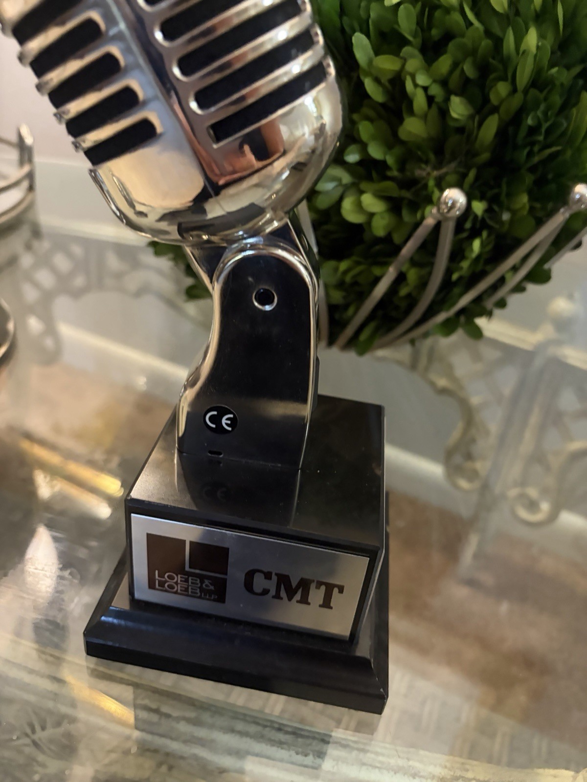 Women in Music City Awards Metal Microphone Trophy Desk Display Collectible