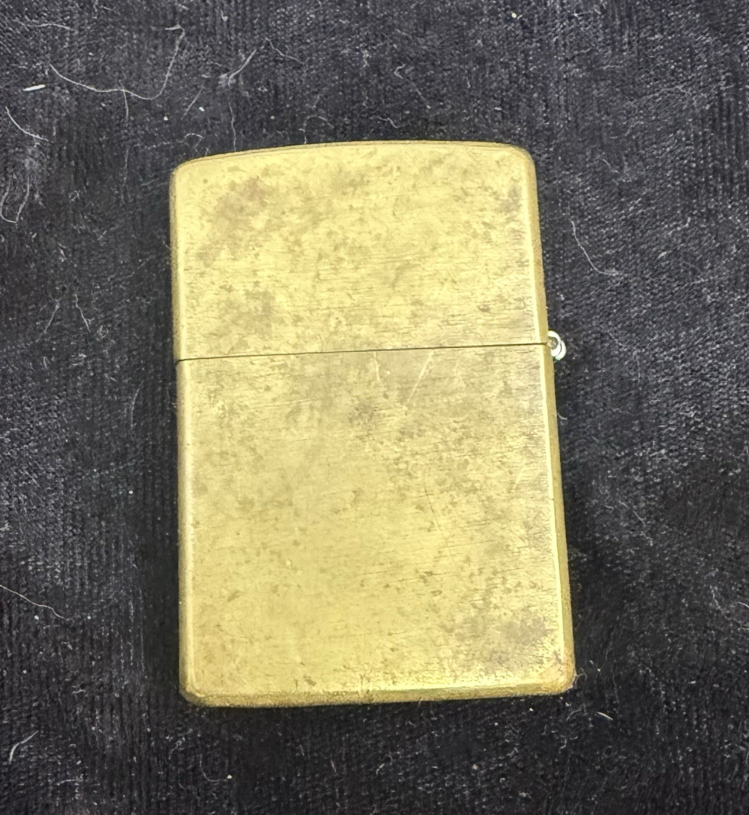 Vintage 1998 Zippo Lighter Solid Brass D XIV [.USA Patina