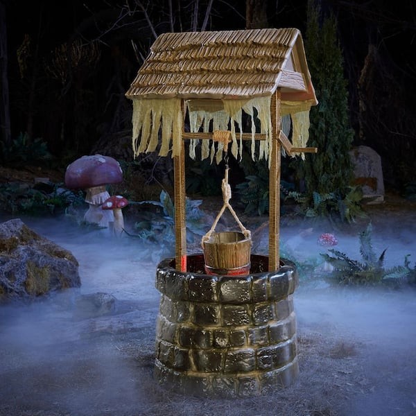 Home Accents 5 FT Wicked Woods LED Wishing Well Halloween Decor 26PA05444