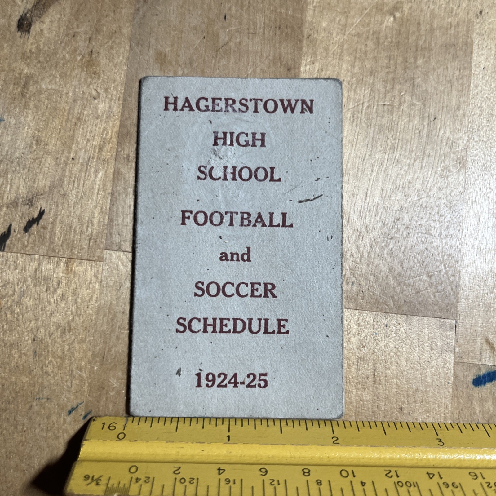 Antique Hagerstown Md High School Football & Soccer Program 1924-25 — O2