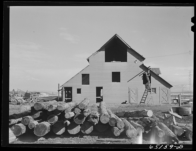 Flathead Valley Montana Milton Stiles Barn Building 1942 Farm Security