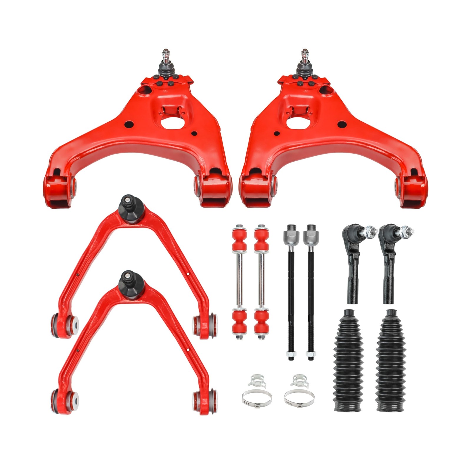 RWD 12pc Front End Lower & Upper Control Arms Suspension Kit for GMC Sierra C...