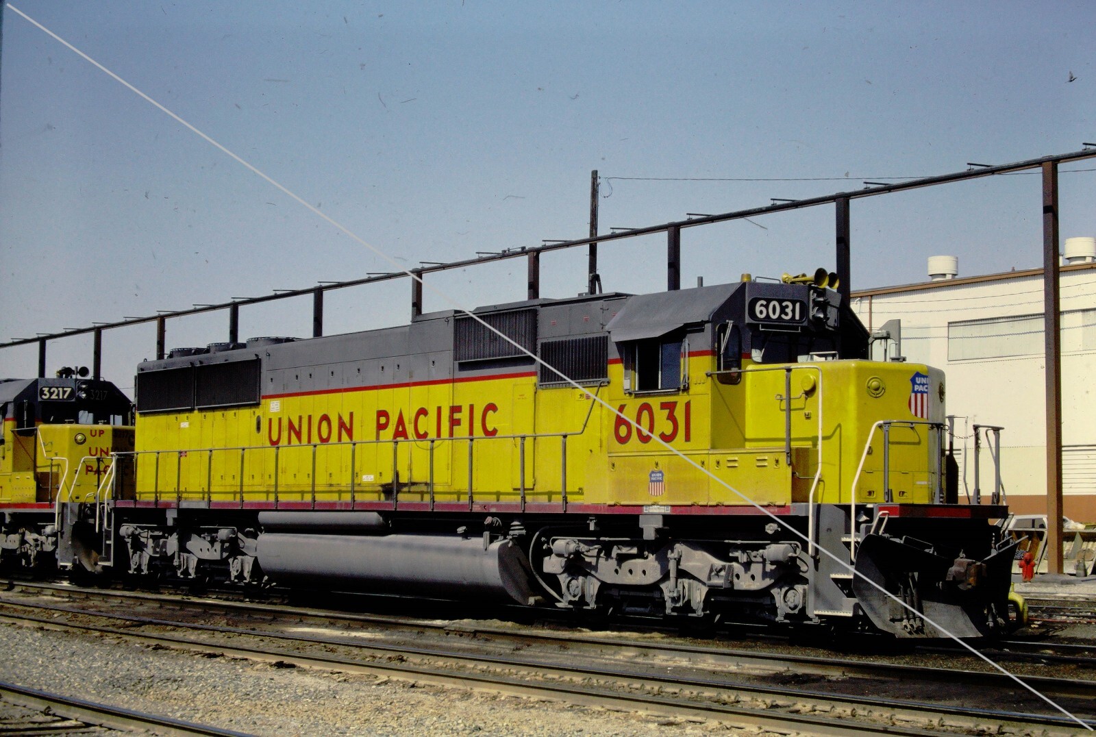 Union Pacific UP 6031 original 35mm photo slide ✶ MAY 1987  Stockton, CA