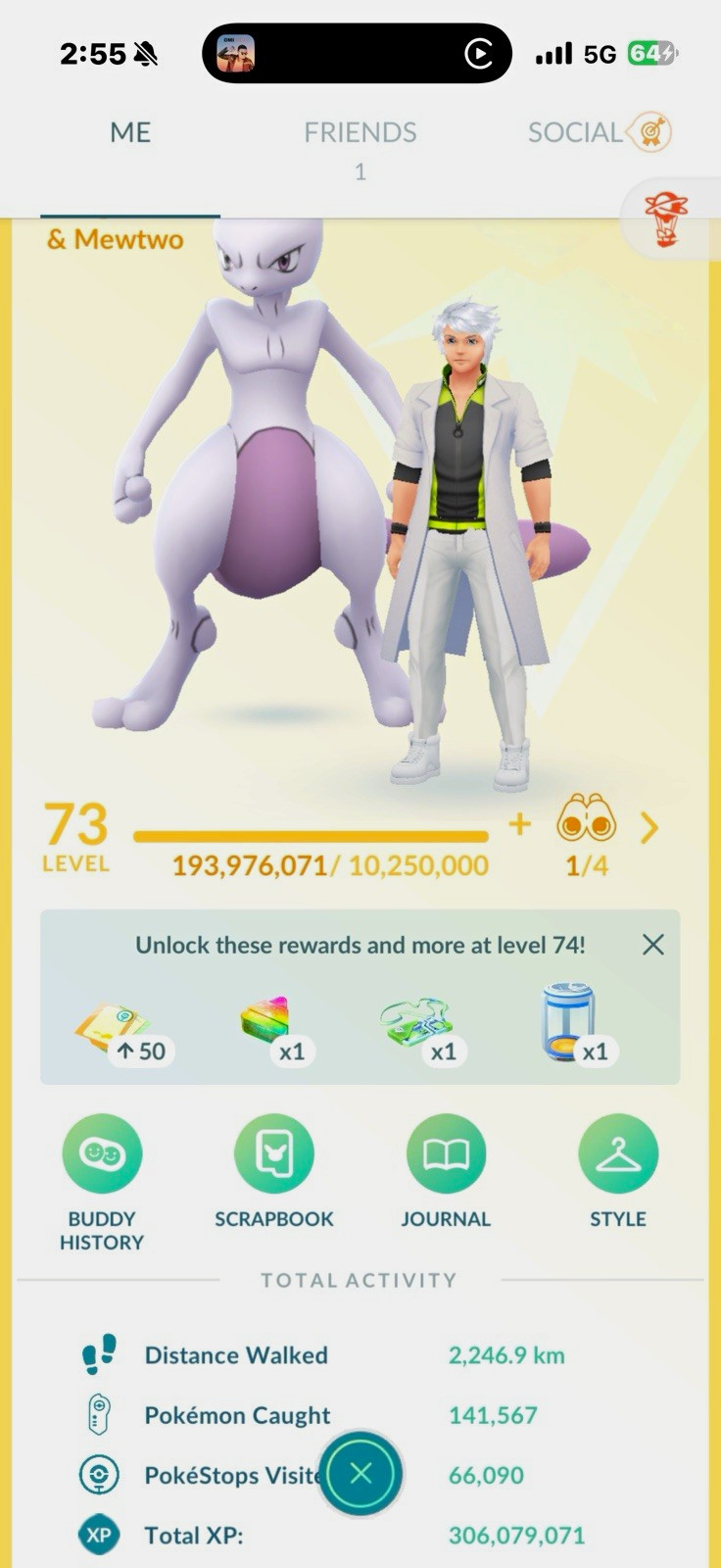 Pokémon GO Level 73 - XP for Level 80 -