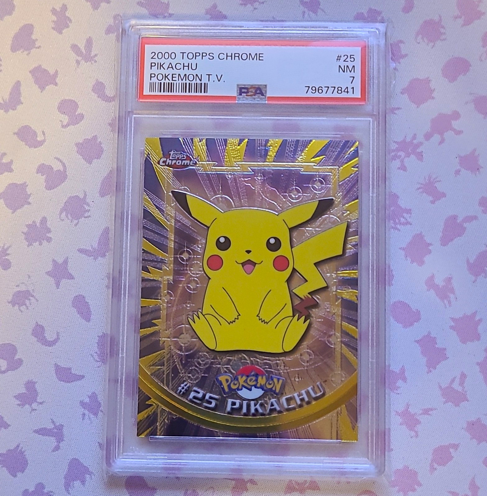 Topps 2000 Topps Chrome Pokémon Pikachu #25 English PSA 7 First Movie