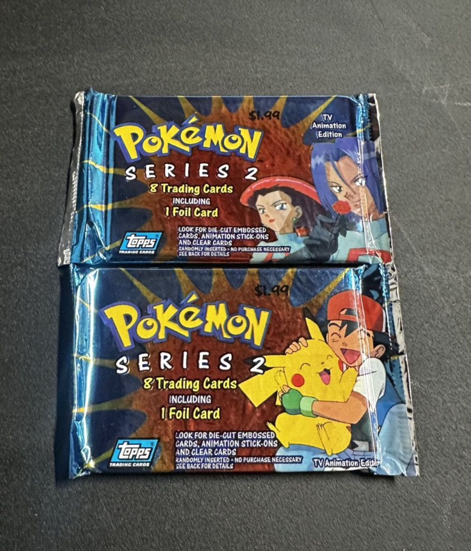 Topps Pokémon Series 2 TV Animation Edition 2 Packs of Cards