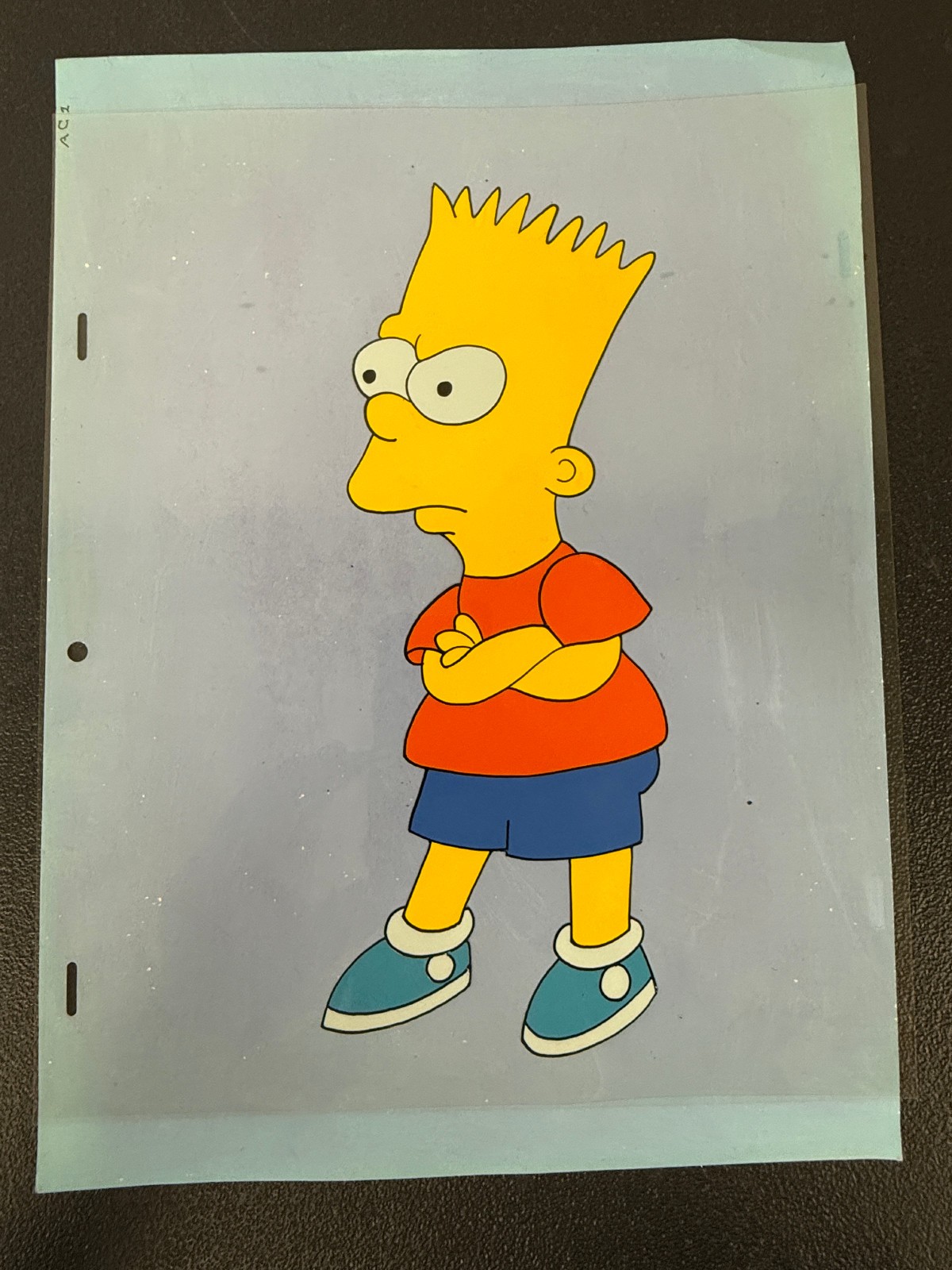 The Simpsons Bart Simpson Original Hand-Painted Animation Cel c1990 Fox