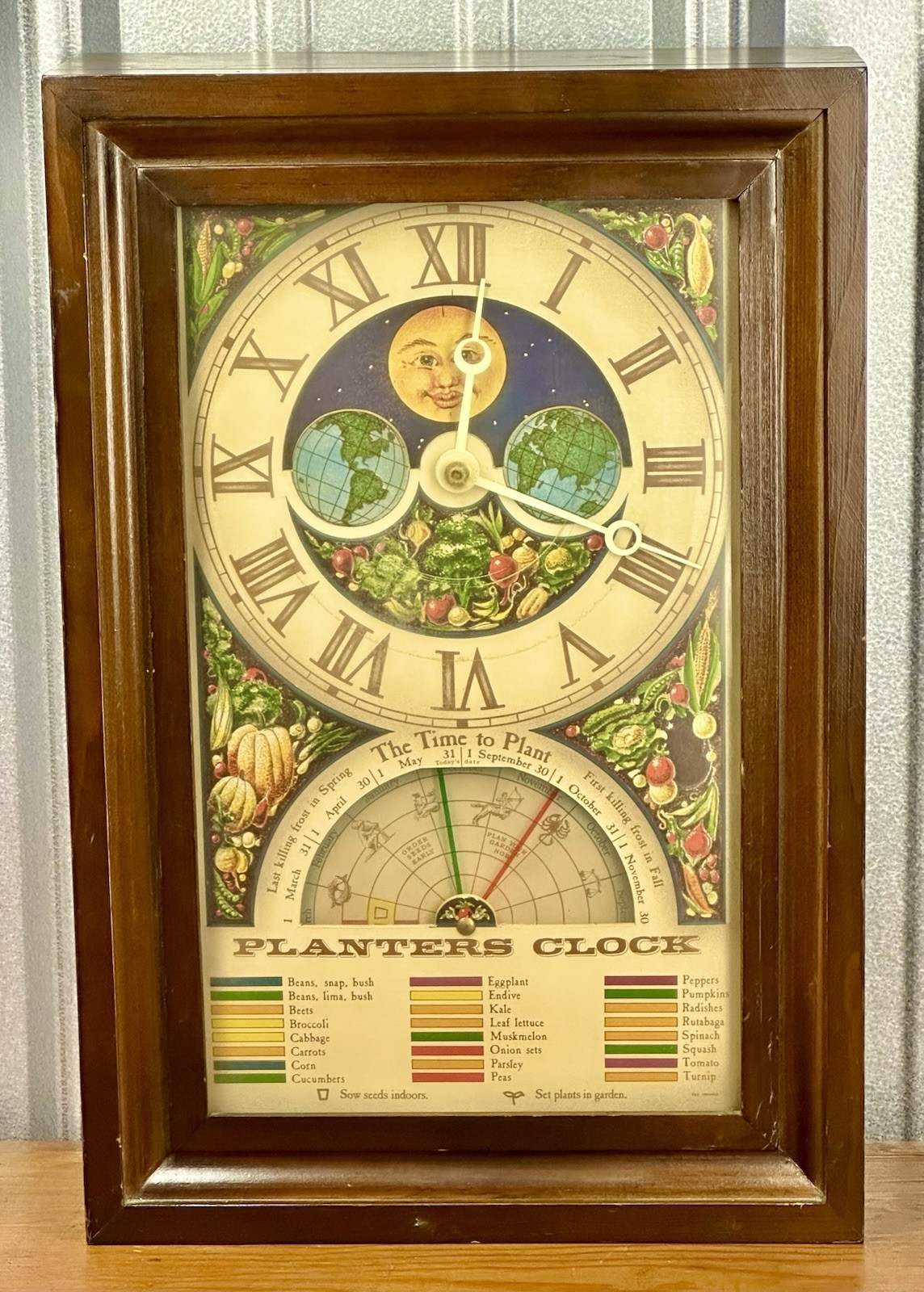 Vintage 1970s Mechtronics Fairfield Planters Electric Clock Lunar Phase WORKING