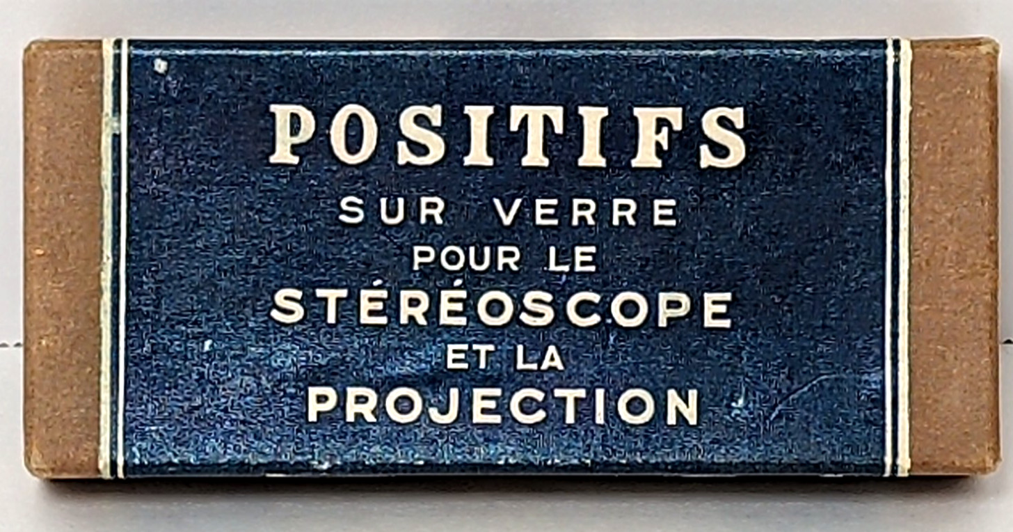 Antique French Glass Stereoscope Slides Lumiere Vatican Museum Set 12 Boxed