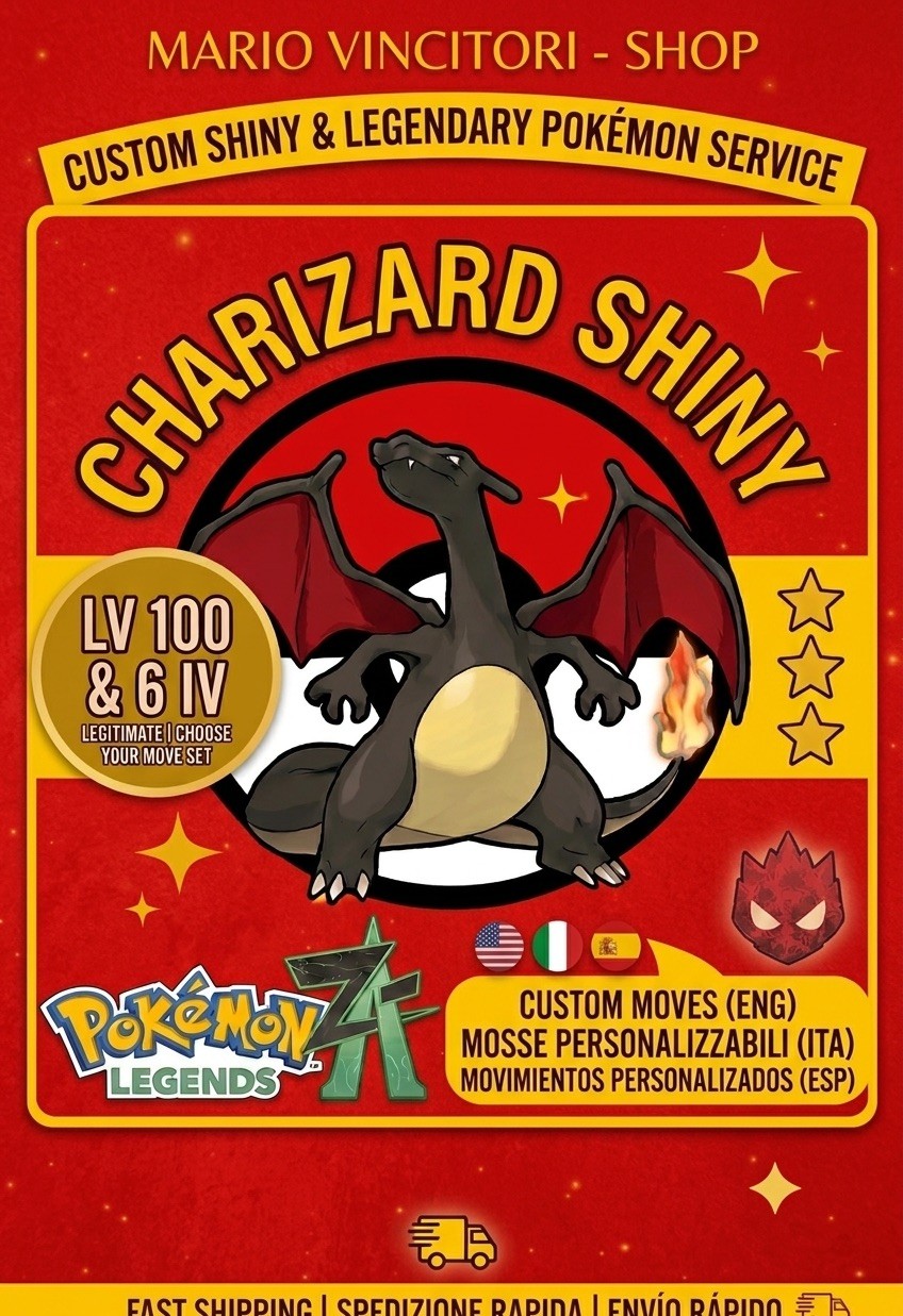 Charizard Shiny or Not ✨ 6 IV Legends Pokemon Z-A Competitive Legit 100% ZA Z A