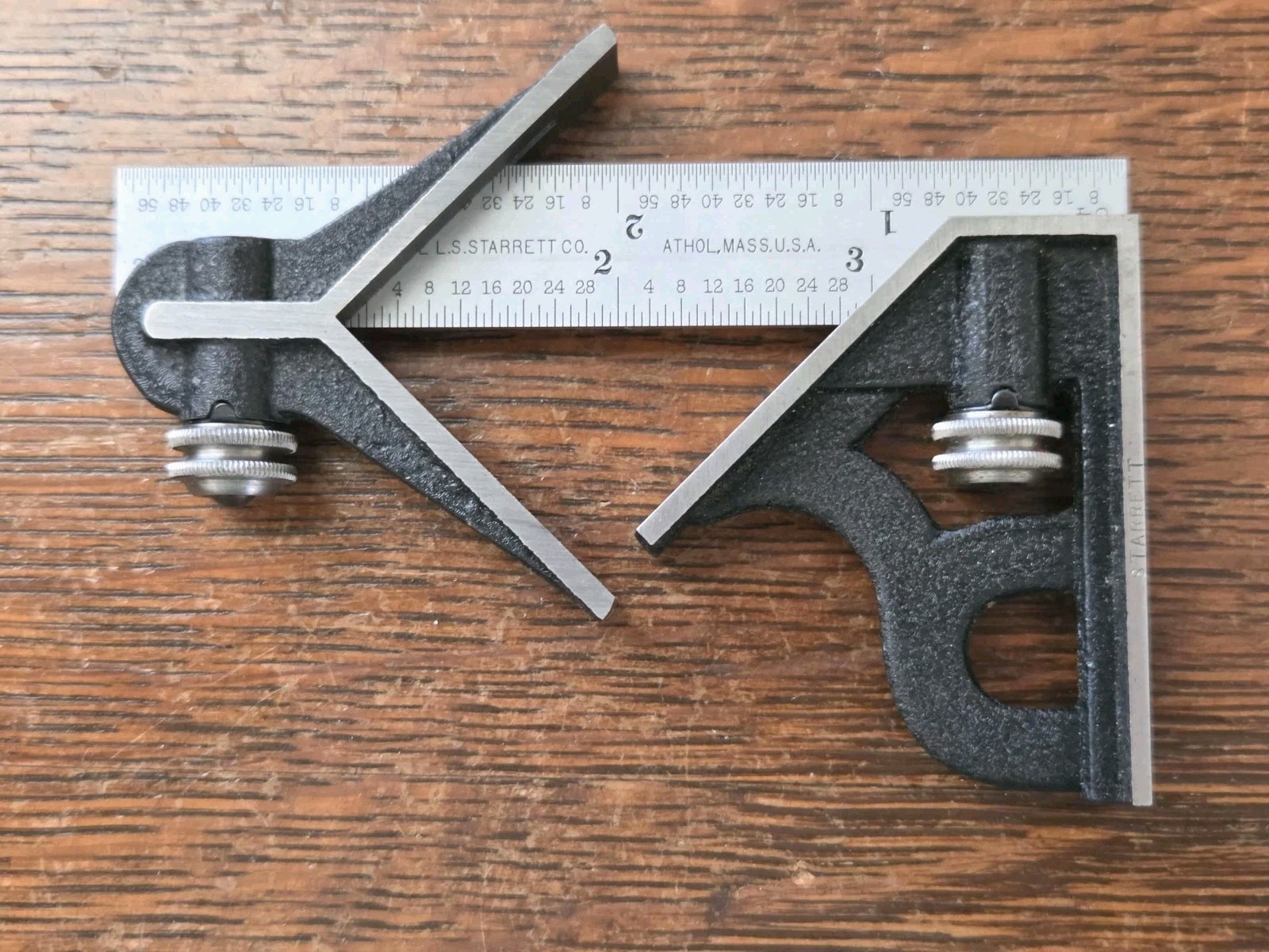 Starrett Combination Square w/Center Head & No. 4R 4\
