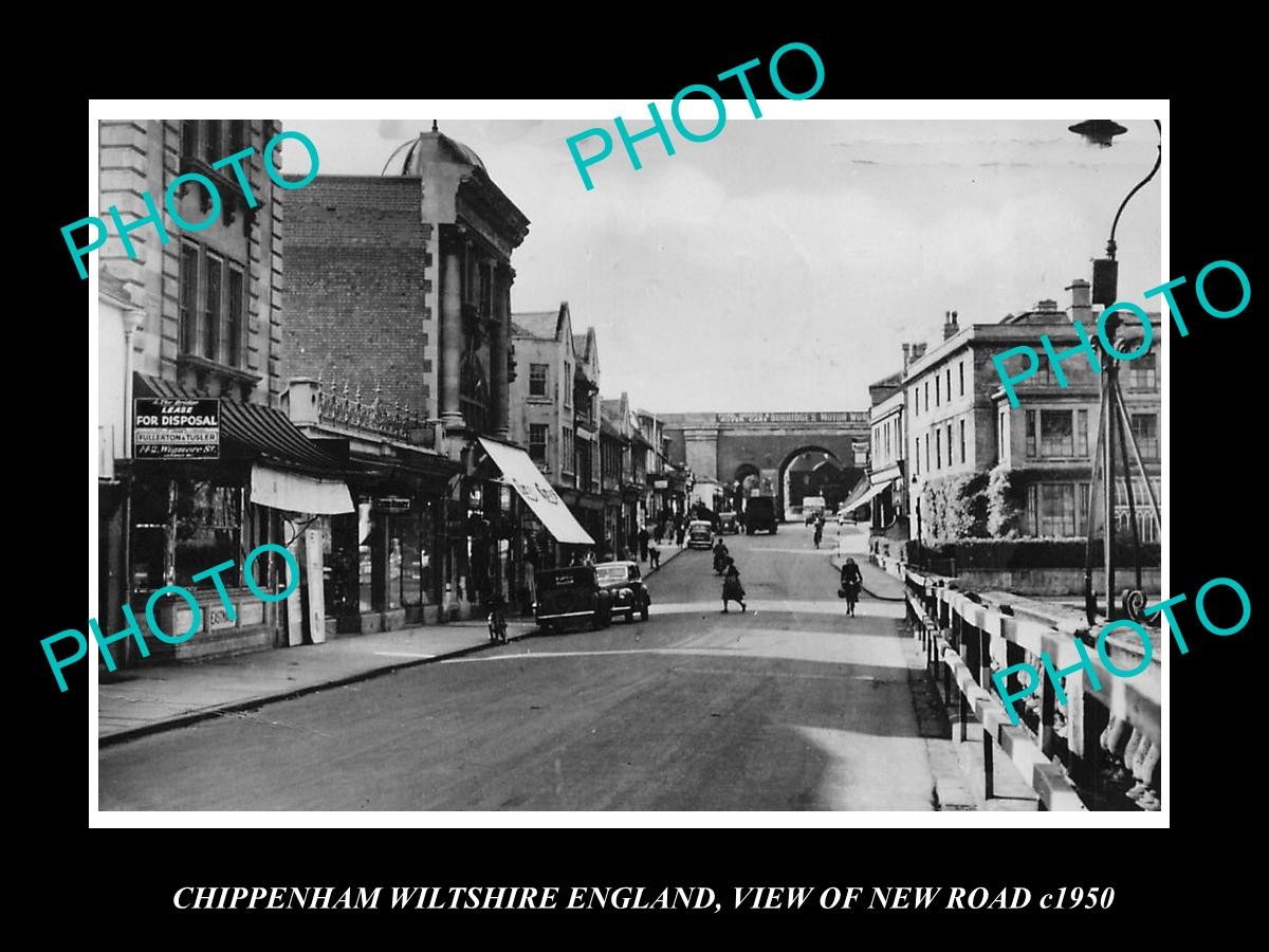 Chippenham Wiltshire England View Of New Road c1950 Old Large Historic Photo