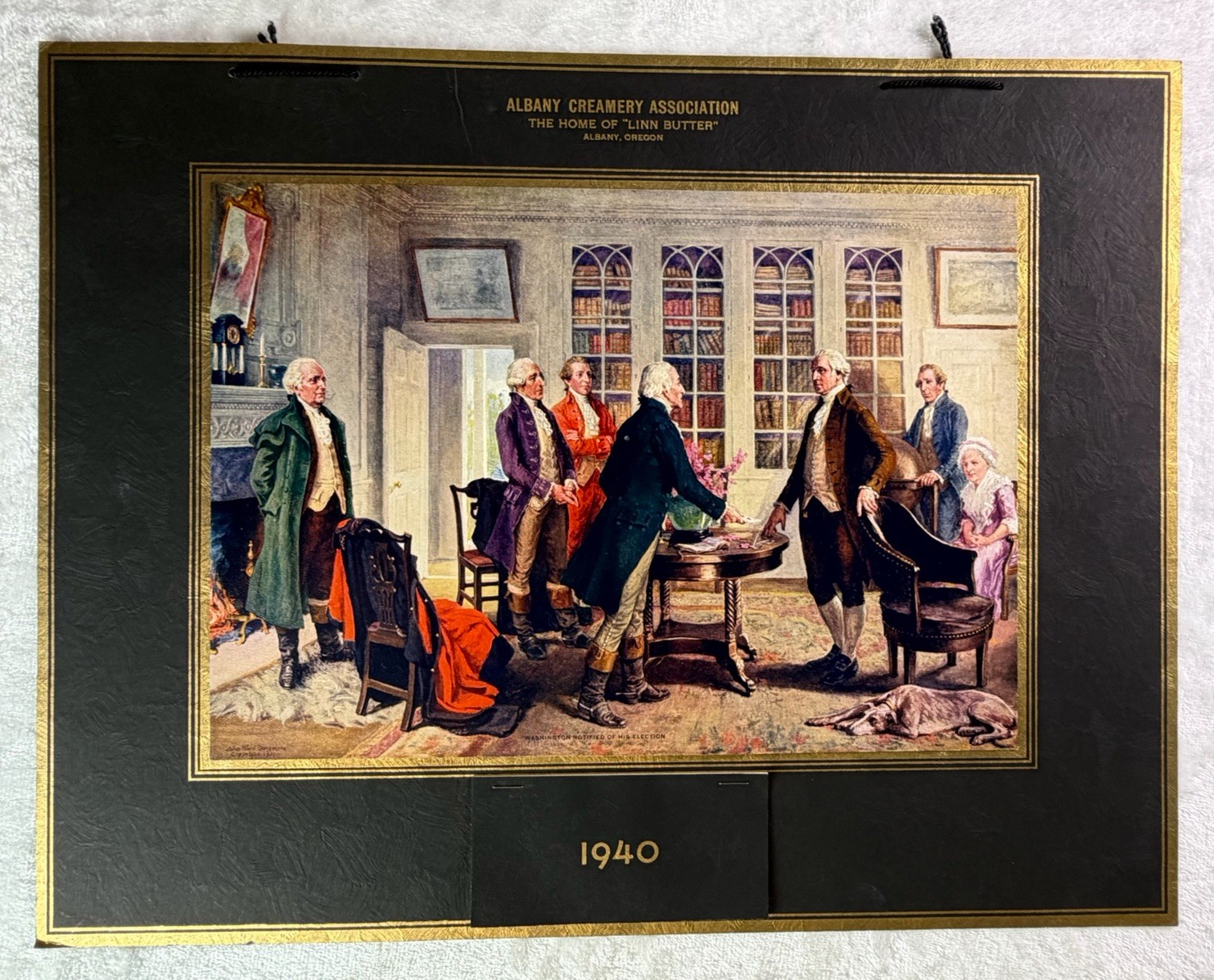Vintage UNUSED 1940 Albany Creamery Art Calendar 19\