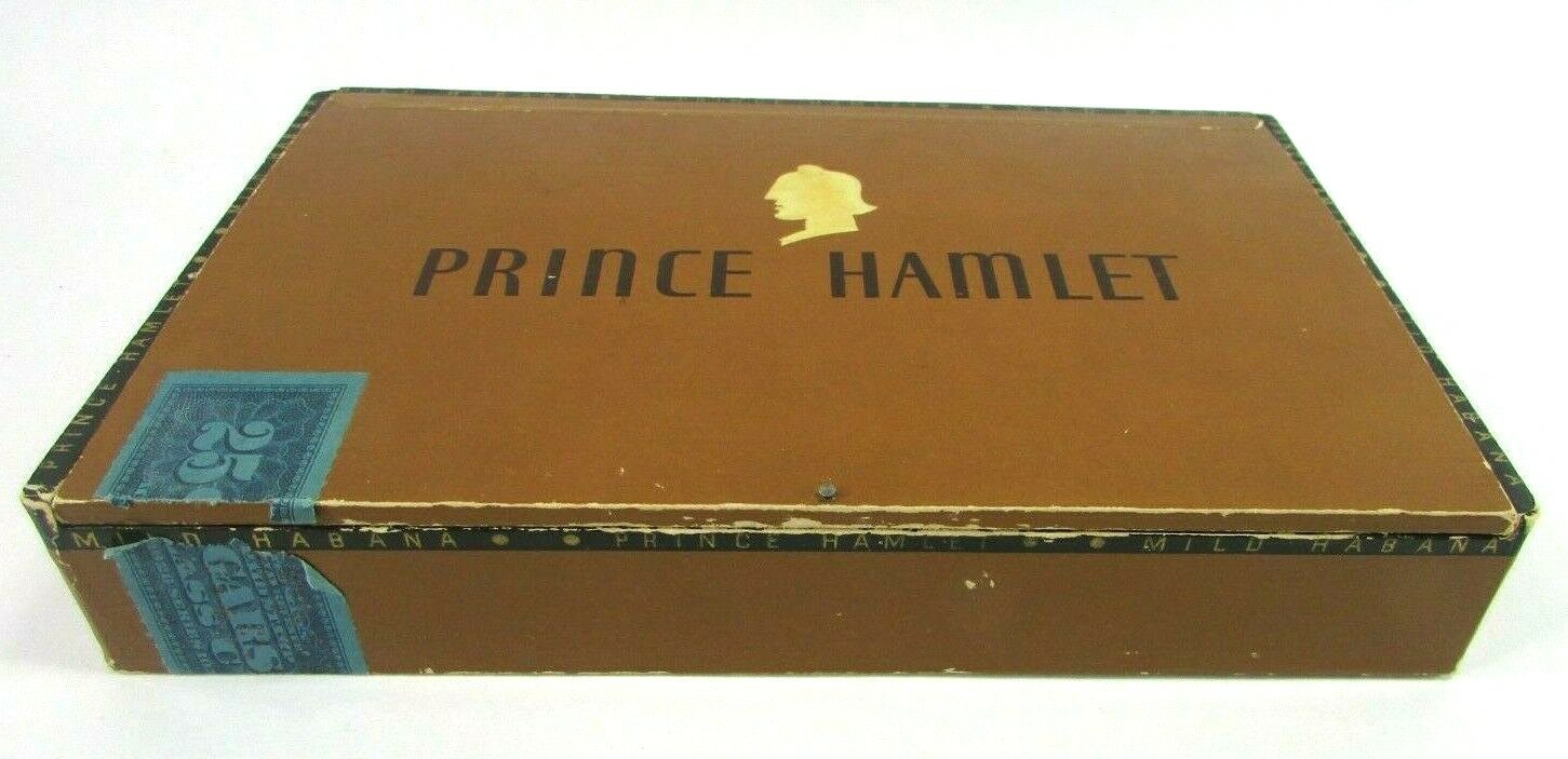 1928 Wood Paper Cigar Box Prince Hamlet Bayuk Bros. Inc. Philadelphia  Habana
