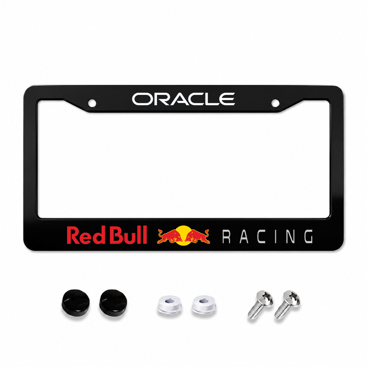 Oracle Red Bull Racing License Plate Frame, Stainless Steel 12x6in US Standard